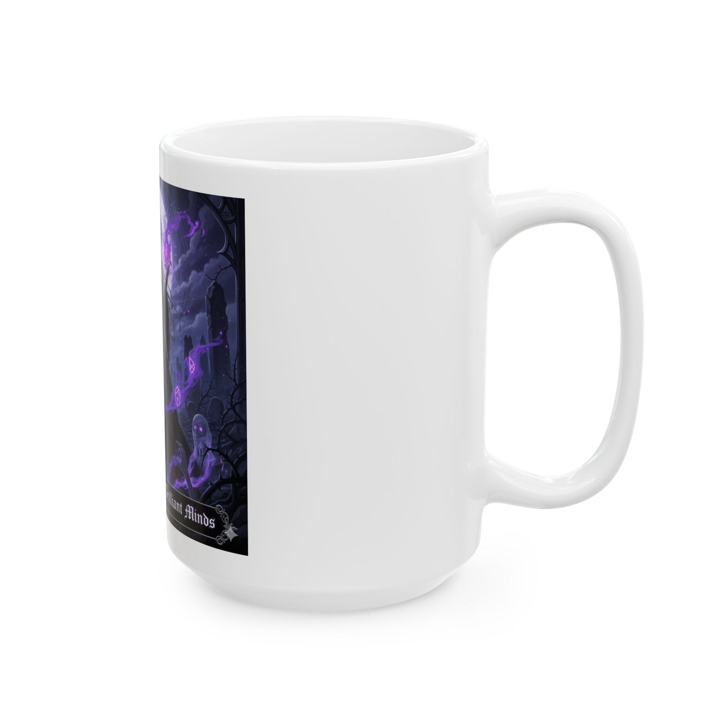 Mystical Witch Ceramic Mug, Gothic Coffee Cup, Different Pathways, Brilliant Minds, Gift for Witch Lovers, Fantasy Drinkware, Dark Aesthetic