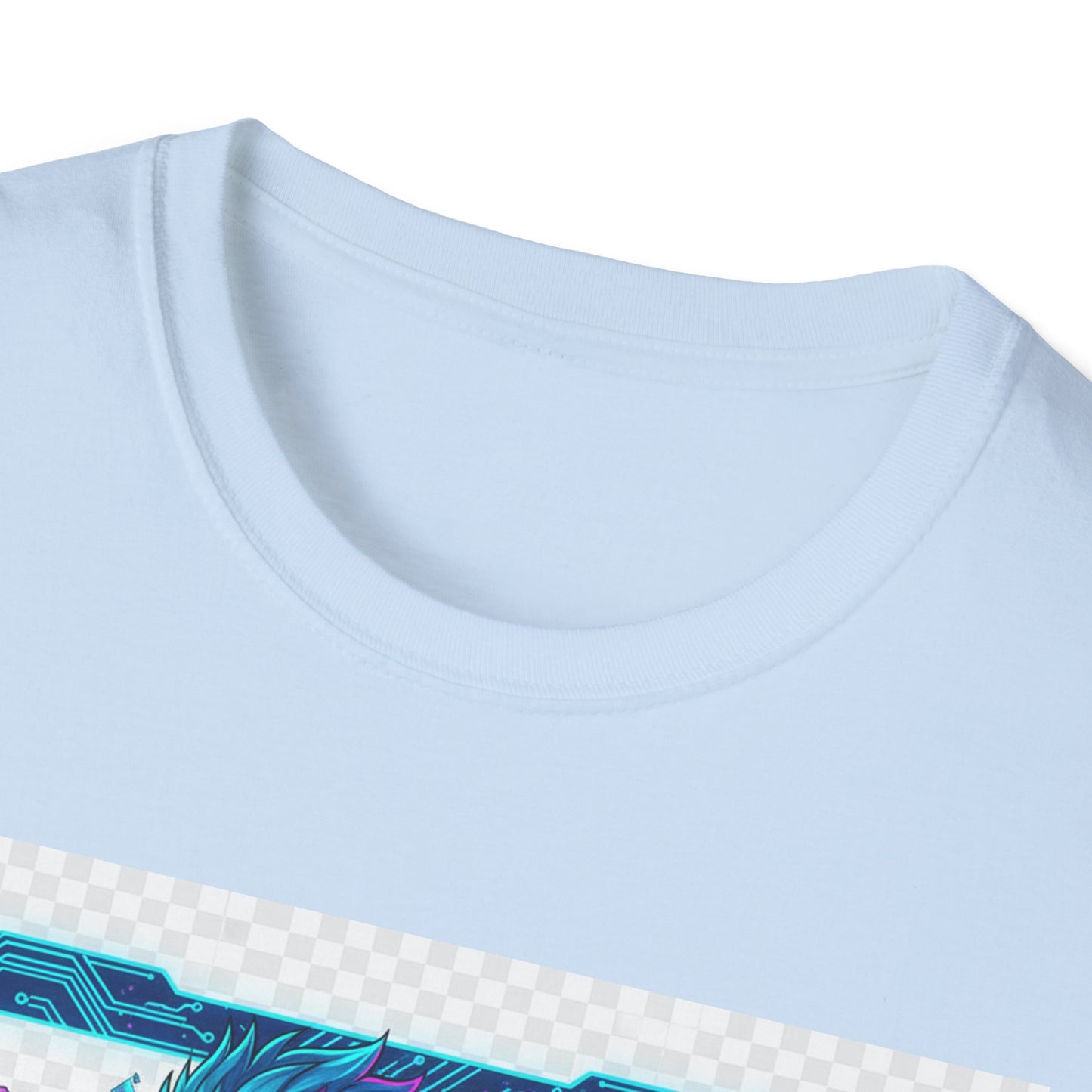 Cyberpunk Anime T-Shirt – ‘Running on Glitch Mode’ | Gamer Humor Tee, Neurospicy Pride Shirt, Otaku Streetwear Top