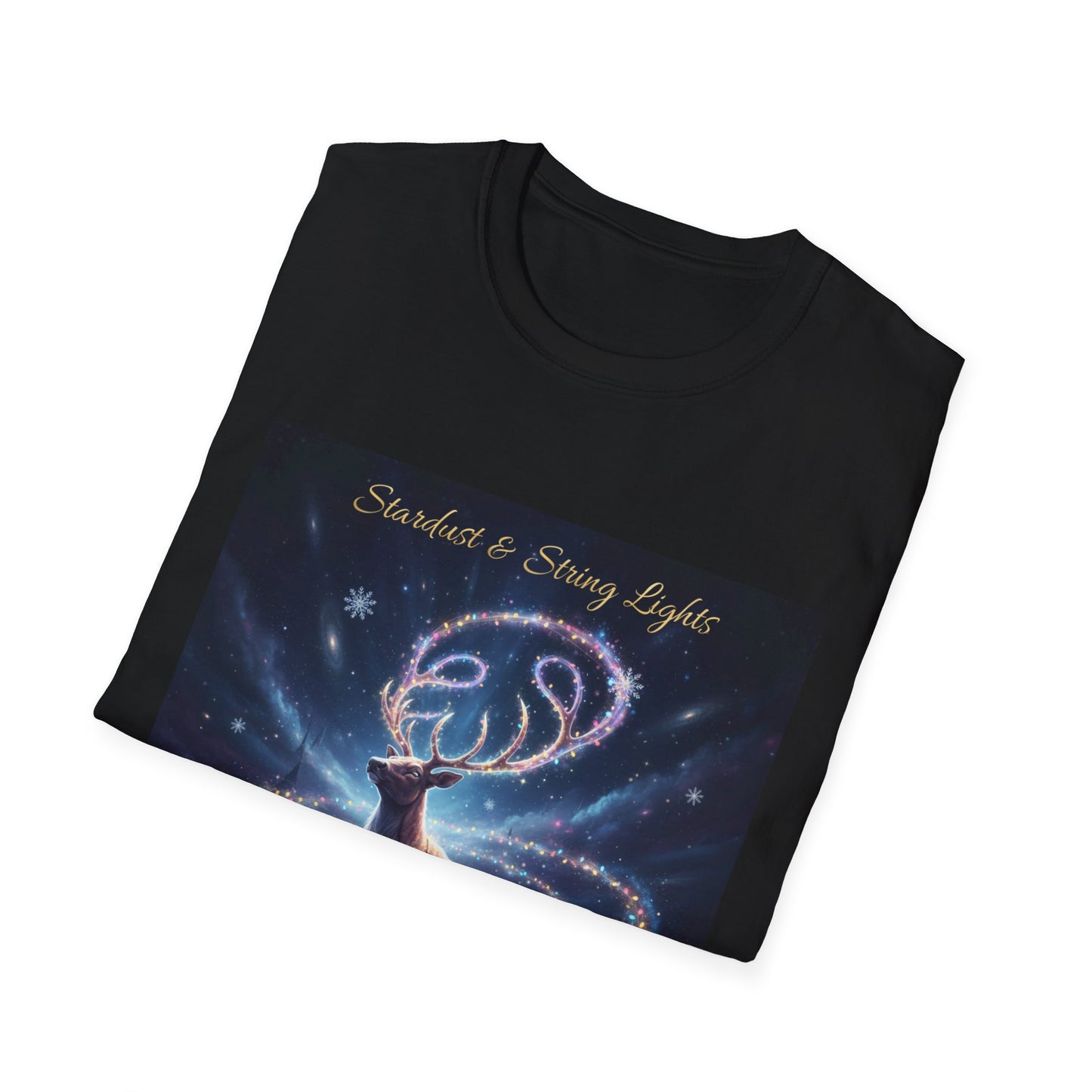 Stardust & String Lights T-Shirt – Cozy Cosmic Neurodivergent Winter Tee
