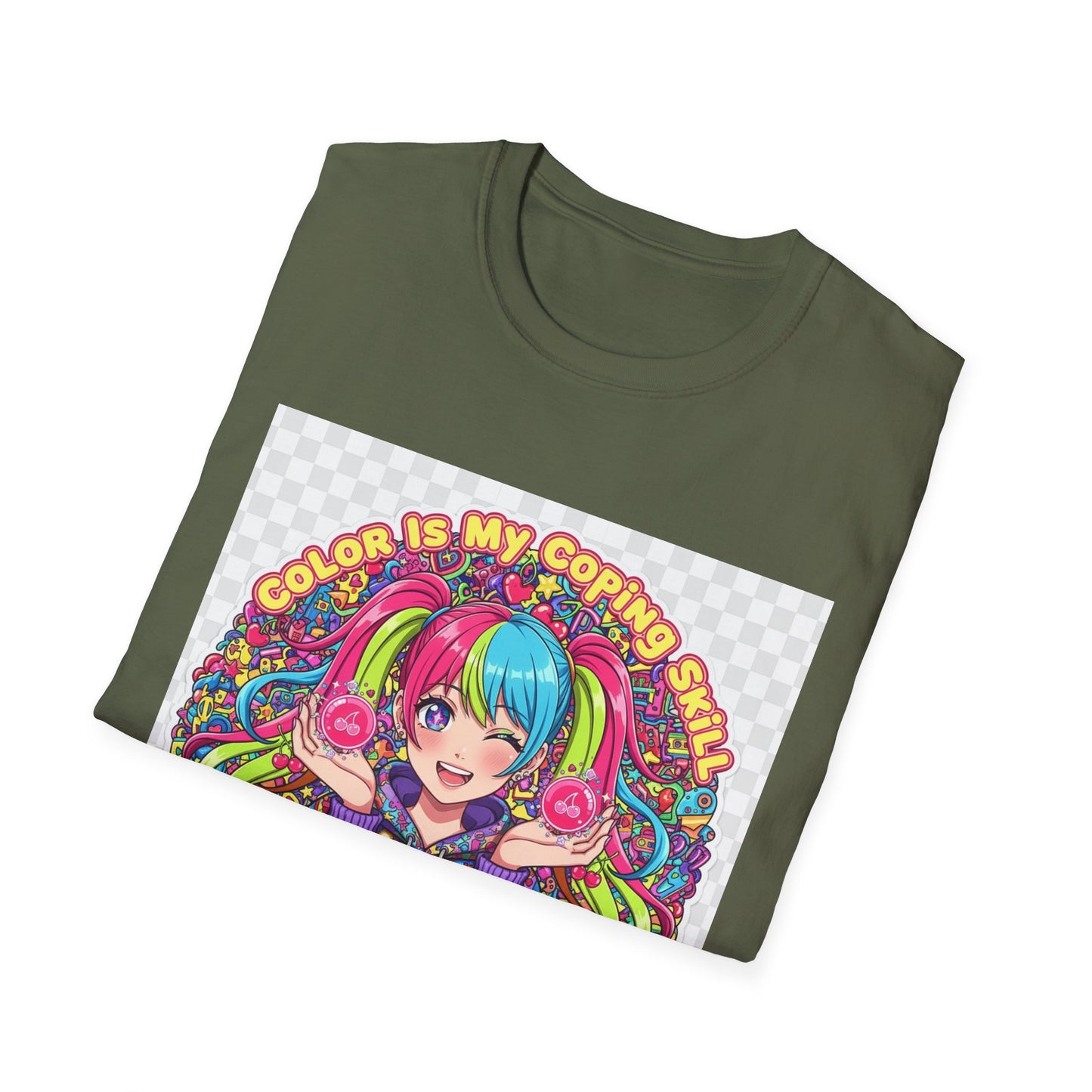 Color My Coping Unisex Softstyle T-Shirt, Fun Graphic Tee, Gift for Adults, Casual Wear, Artsy Apparel, Summer Shirt