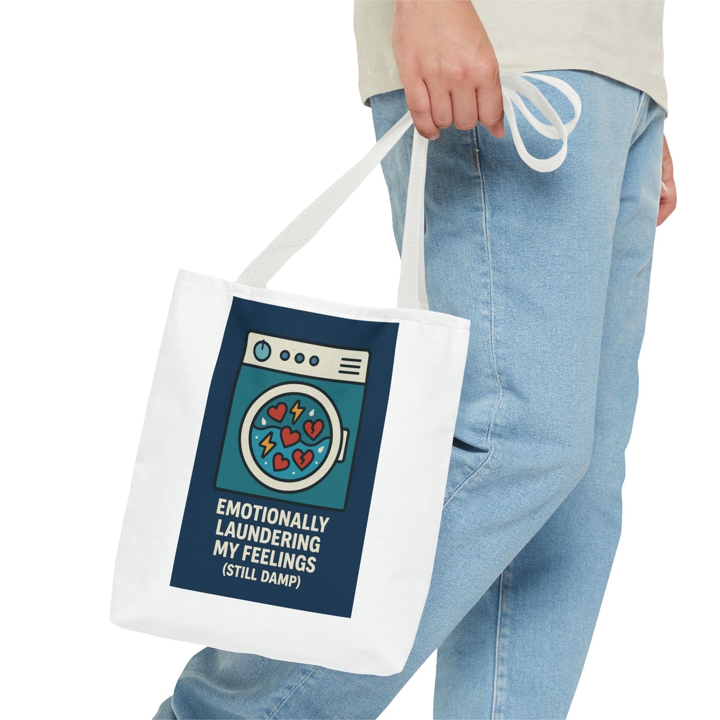 Emotional Laundry Tote Bag, Funny Gift for Friends, Cute Shopping Bag, Everyday Use, Humor Tote for Self-Care