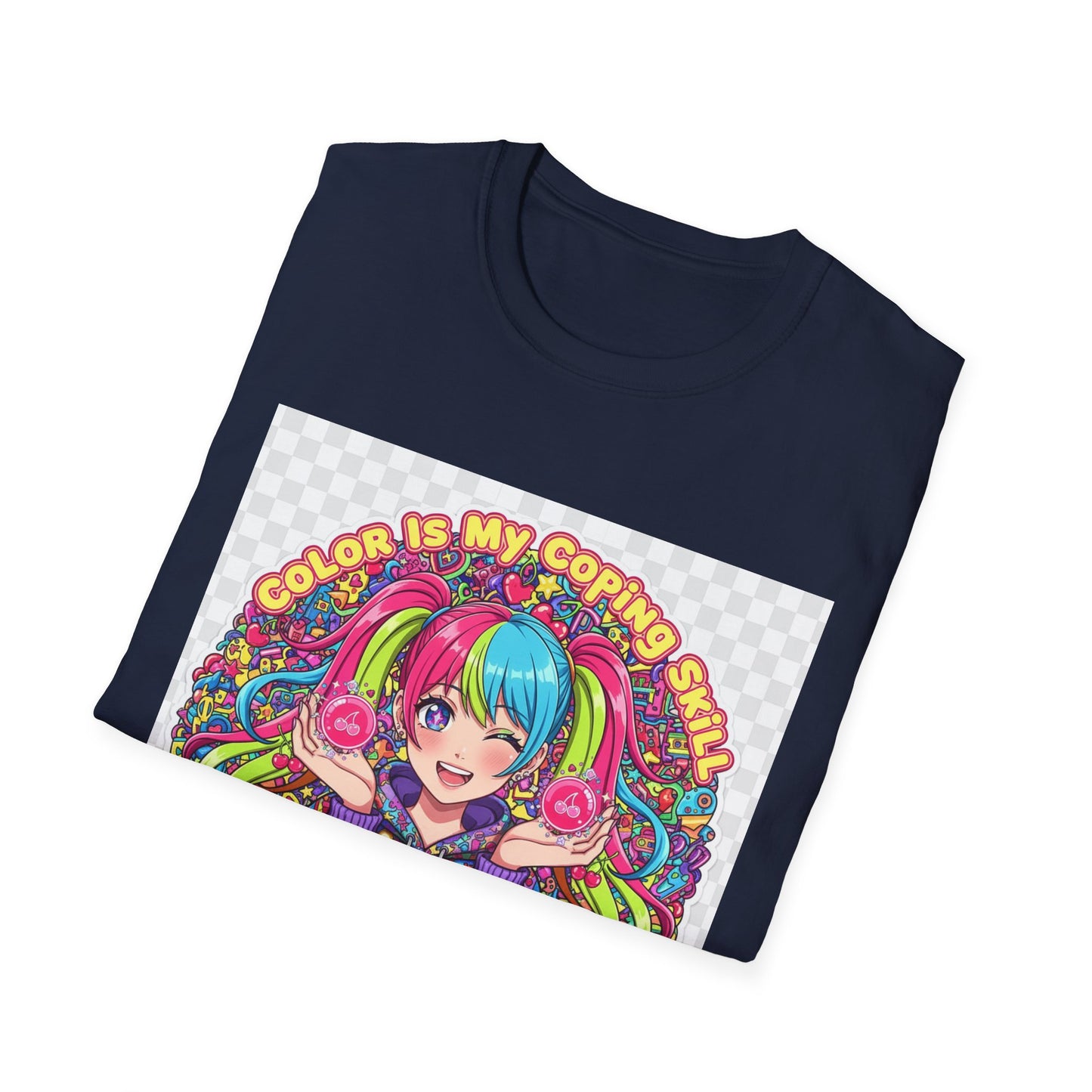 Color My Coping Unisex Softstyle T-Shirt, Fun Graphic Tee, Gift for Adults, Casual Wear, Artsy Apparel, Summer Shirt