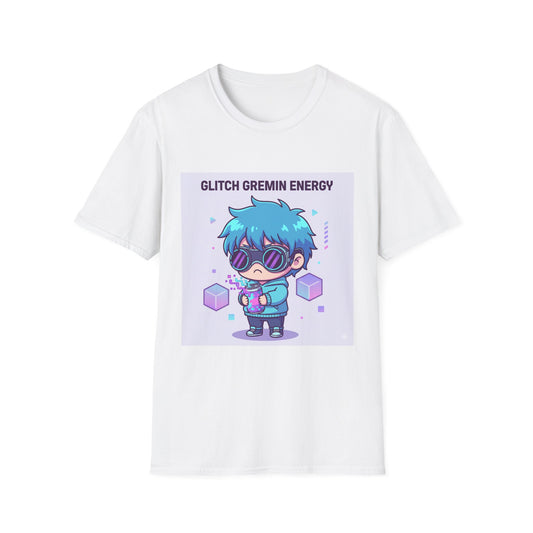 Chibi Cyberpunk T-Shirt – “Glitch Gremlin Energy” | Cute Gamer Streetwear Graphic Tee