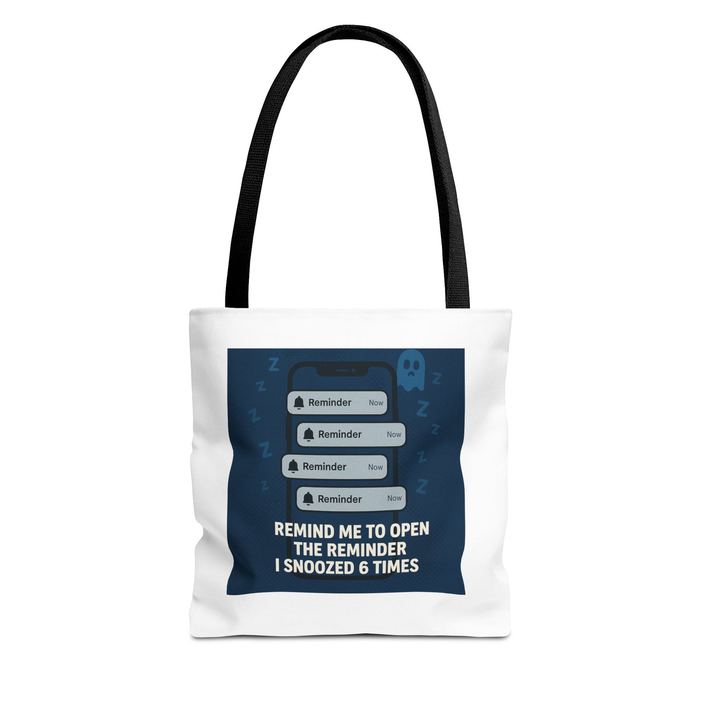 Sleepy Reminder Tote Bag with Fun Snooze Design, Funny Gift for Night Owls, Perfect for School, Work, or Everyday Use