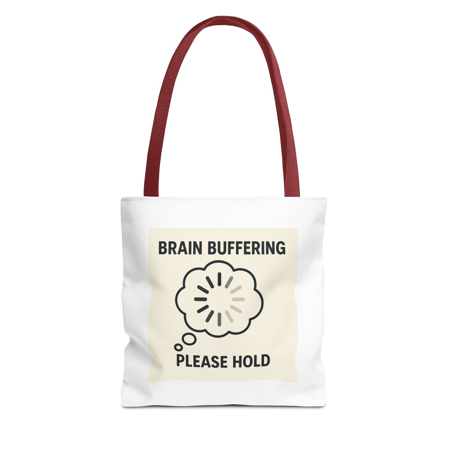 Brain Buffering Tote Bag - Funny Gift for Students, Teachers, Brain Lovers, College Essentials, Quirky Holiday Carryall