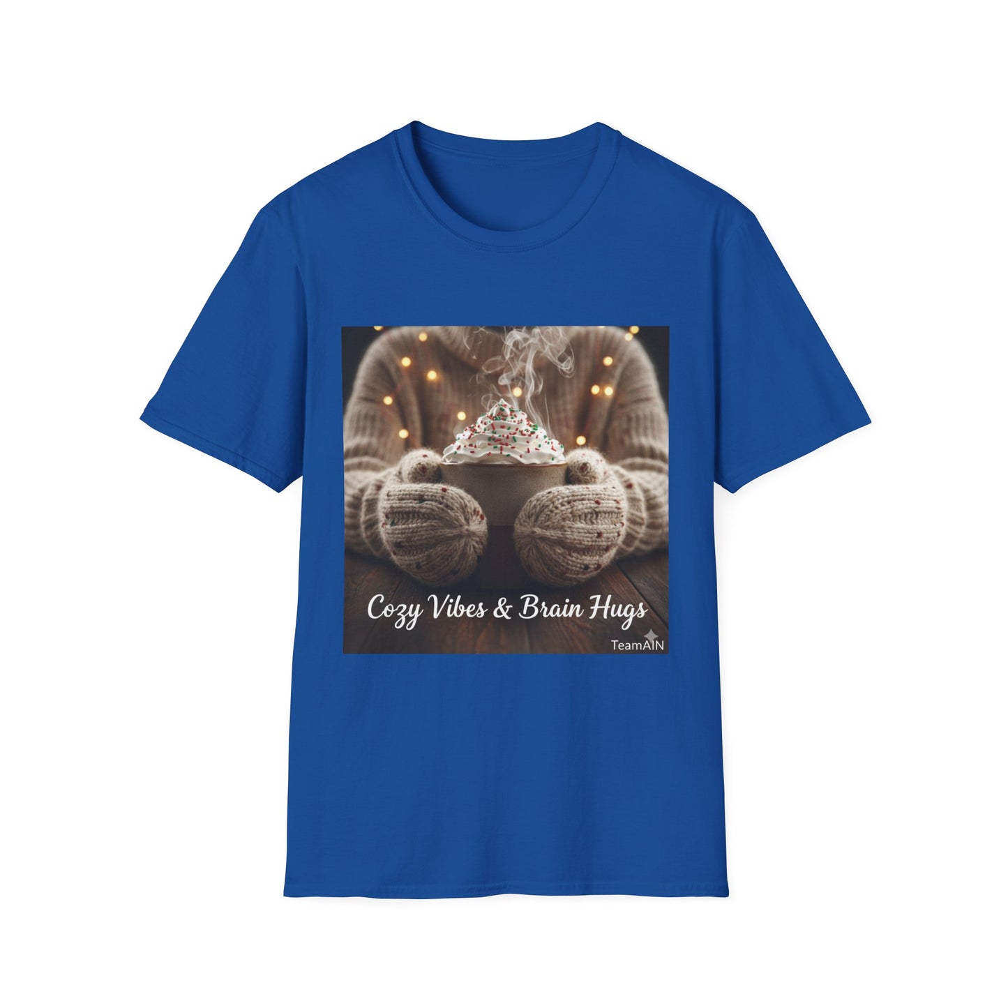 Cozy Vibes & Brain Hugs T-Shirt – Neurodivergent Comfort Holiday Tee
