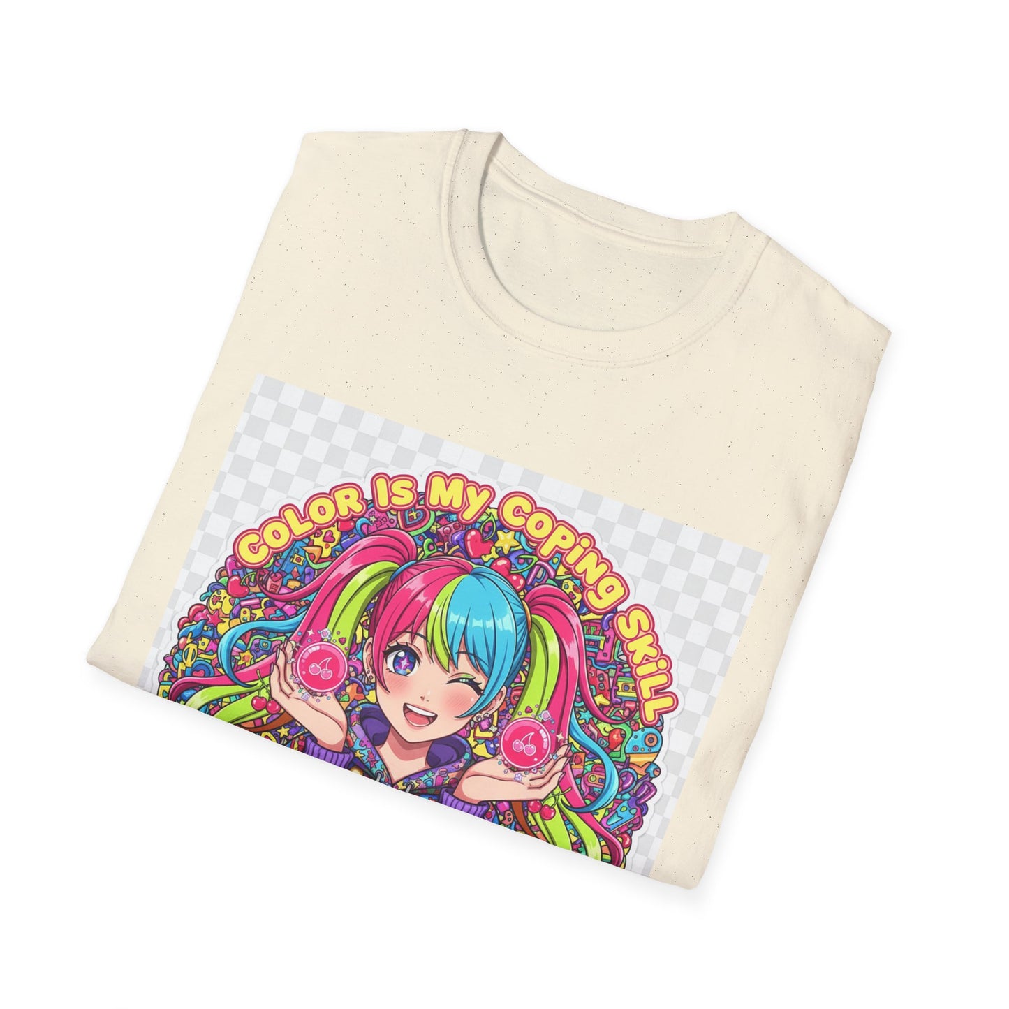 Color My Coping Unisex Softstyle T-Shirt, Fun Graphic Tee, Gift for Adults, Casual Wear, Artsy Apparel, Summer Shirt