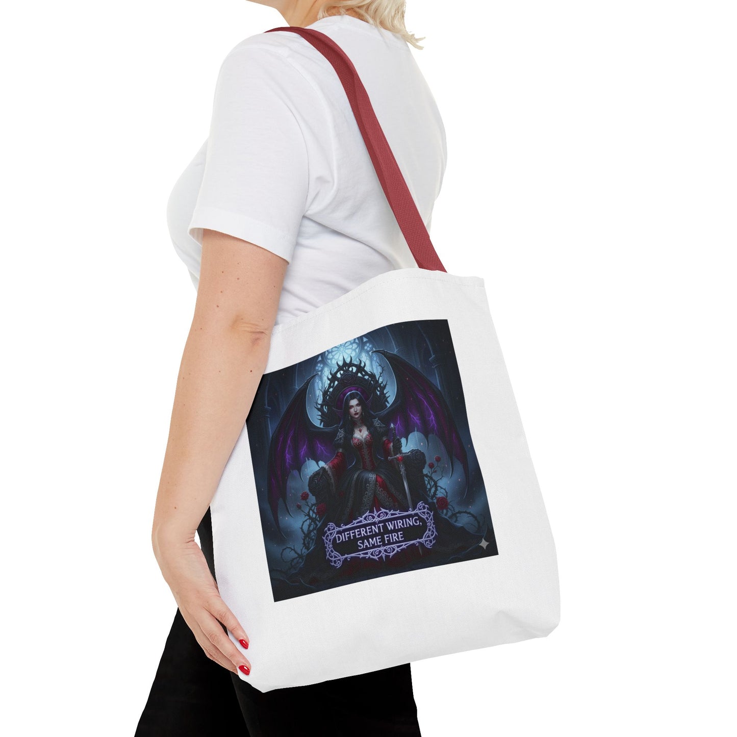 Different Wiring Same Fire Gothic Tote Bag | Dark Empowerment