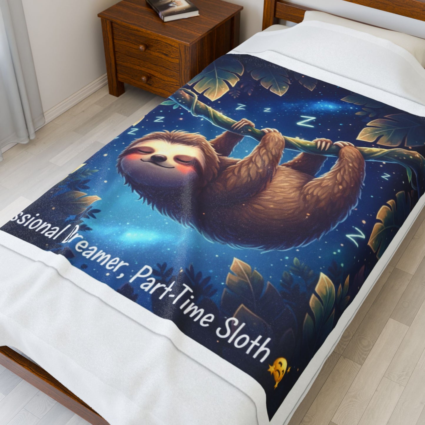 Dreamer Sloth Blanket – Cozy Fantasy Jungle Throw