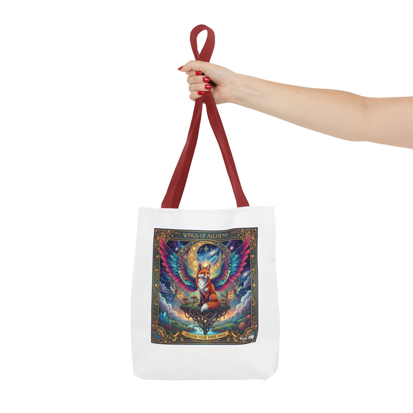 Mystical Fox Alchemy Tote Bag, Magical Art Bag, Eco-Friendly Shopping Tote, Gift for Animal Lovers, Fairy Tale Style