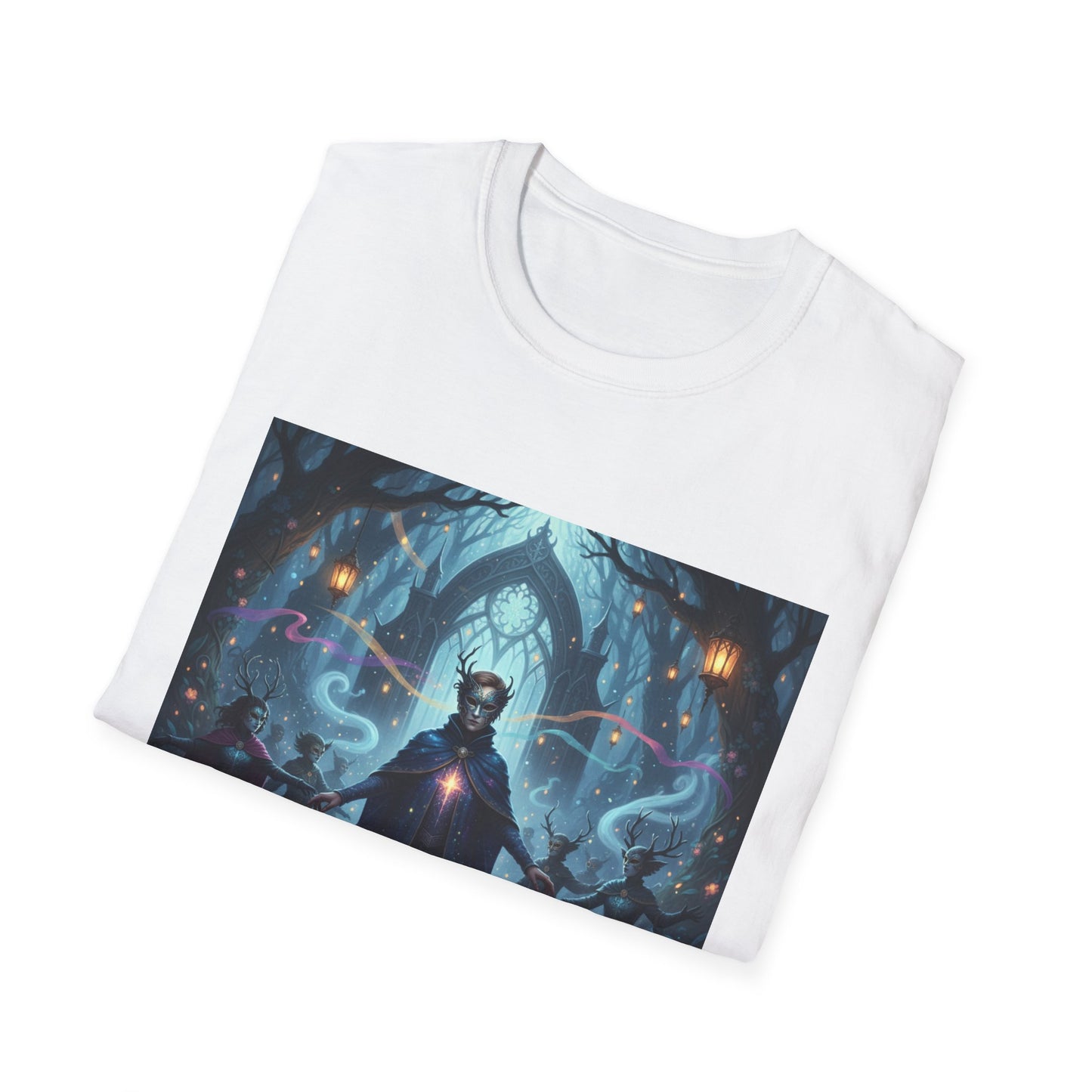 Mystical Mask Unisex T-Shirt - Where Wonder Wears a Mask, Fantasy Apparel, Gift for Dreamers, Casual Wear, Unique Design