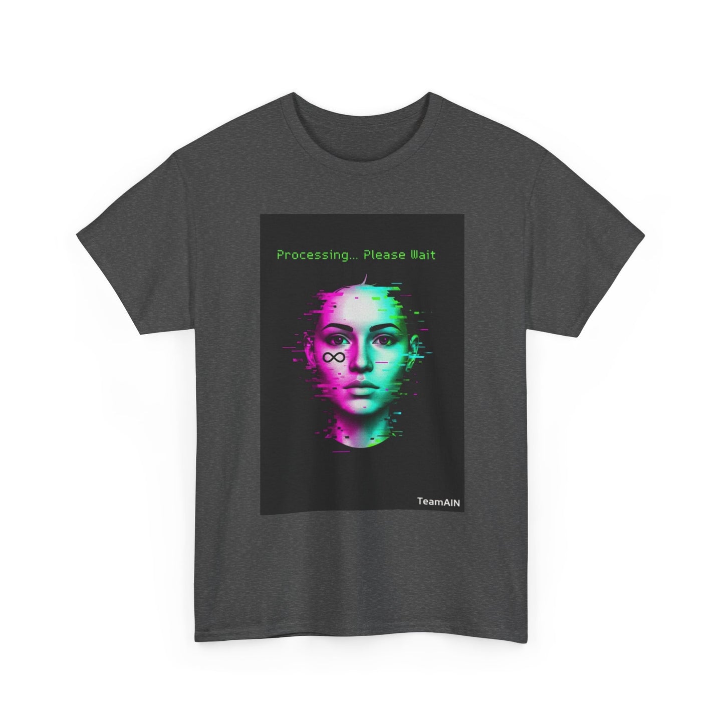Retro Digital Art Tee, Processing Please Wait Shirt, Unisex Cotton T-Shirt, Techy Graphic Tee, Unique Gift for Gamers, Artsy Fashion