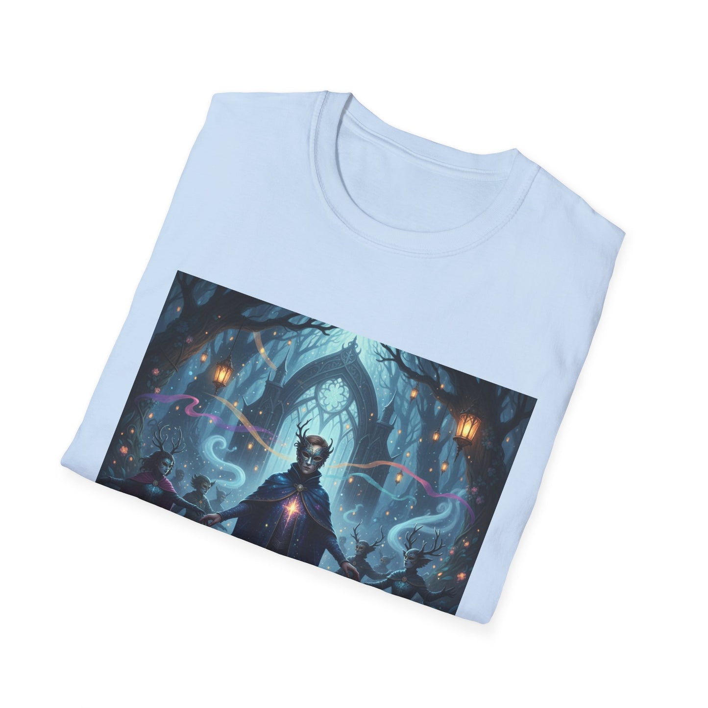Mystical Mask Unisex T-Shirt - Where Wonder Wears a Mask, Fantasy Apparel, Gift for Dreamers, Casual Wear, Unique Design
