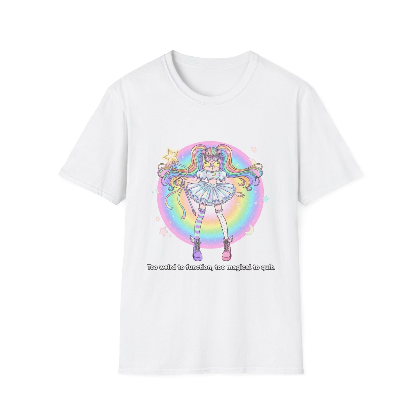Rainbow Magic Unisex Softstyle T-Shirt - Cute Graphic Tee, Fun Gift, Anime Fans, Birthday Celebration, Everyday Wear