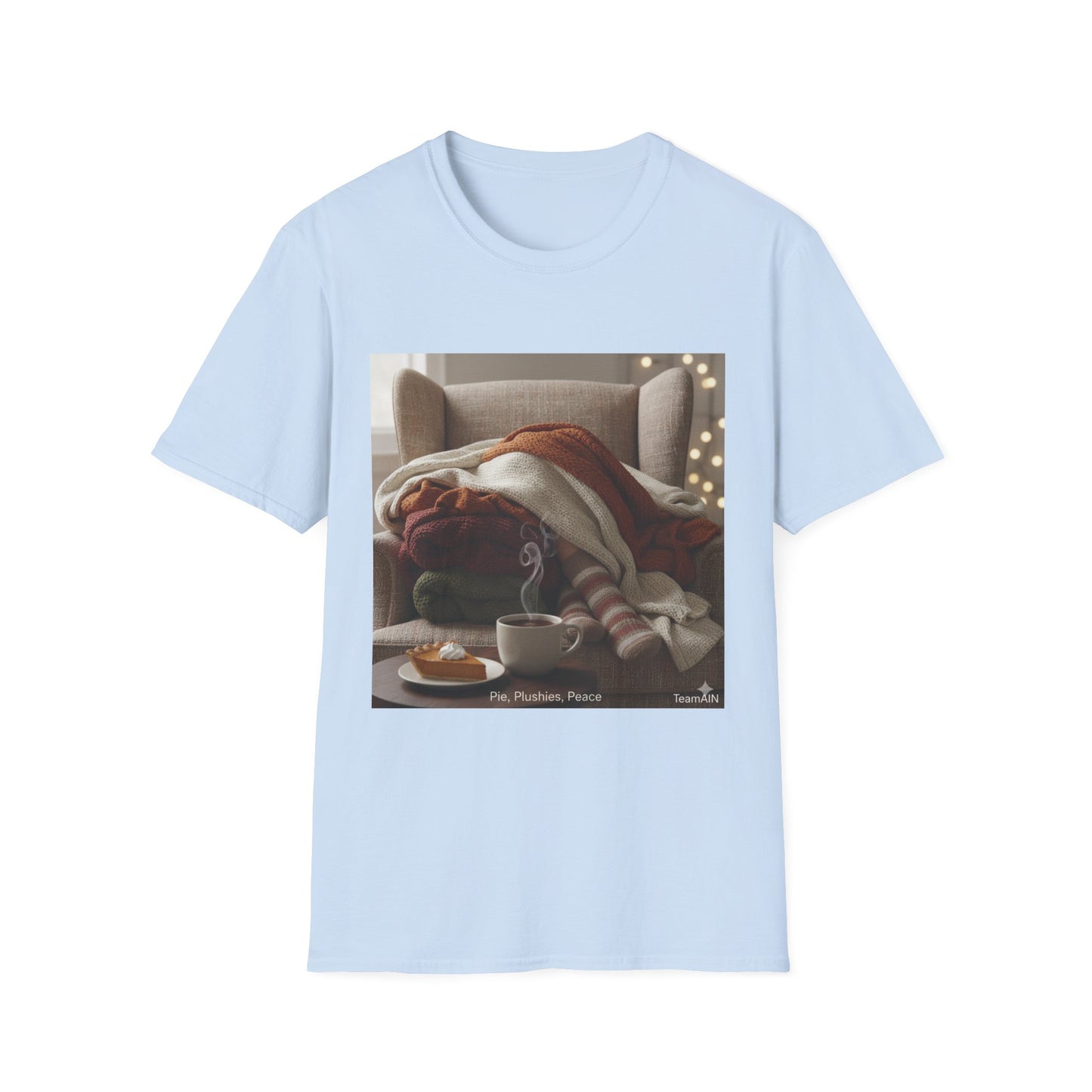 Pie, Plushies & Peace T-Shirt – Cozy Neurodivergent Soft Life Tee