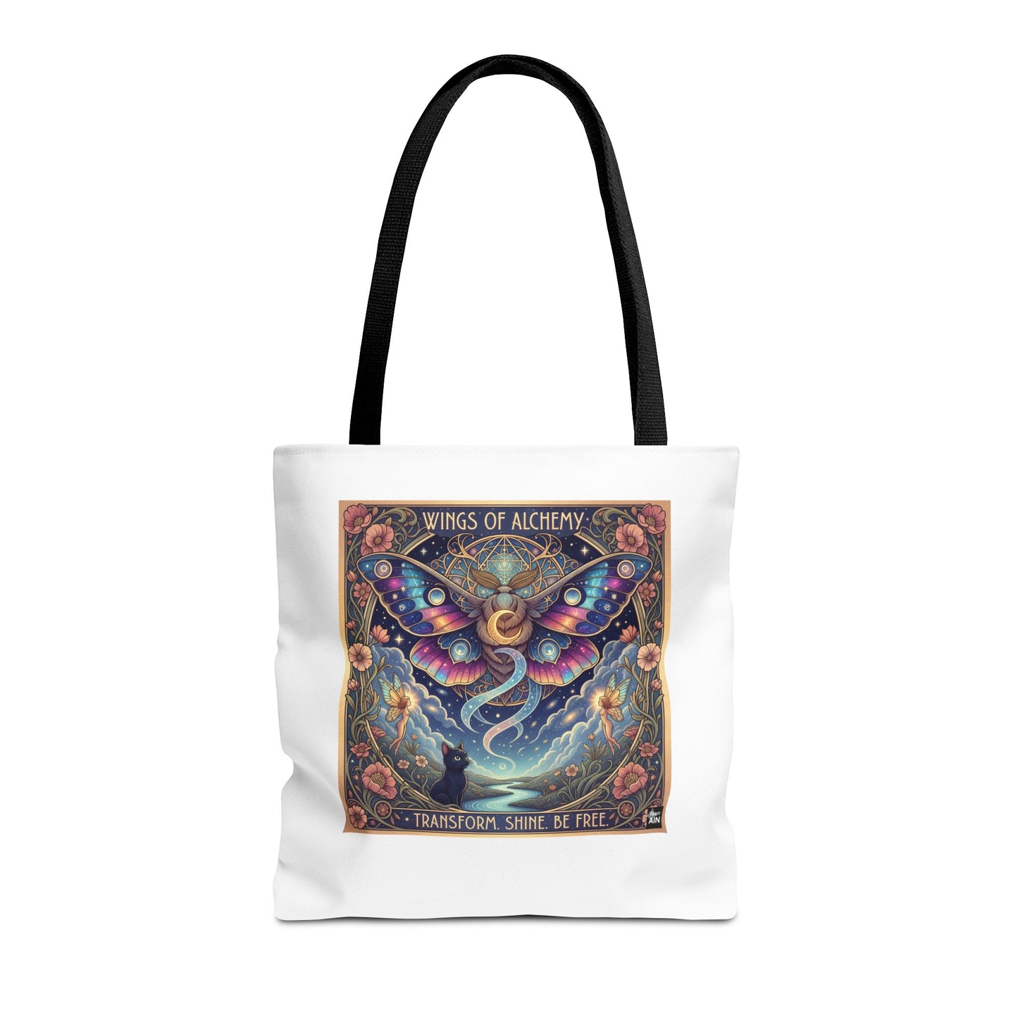 Wings of Alchemy Tote Bag - Transform, Shine, Be Free, Magical Art, Eco-Friendly Canvas Bag, Perfect Gift for Nature Lovers
