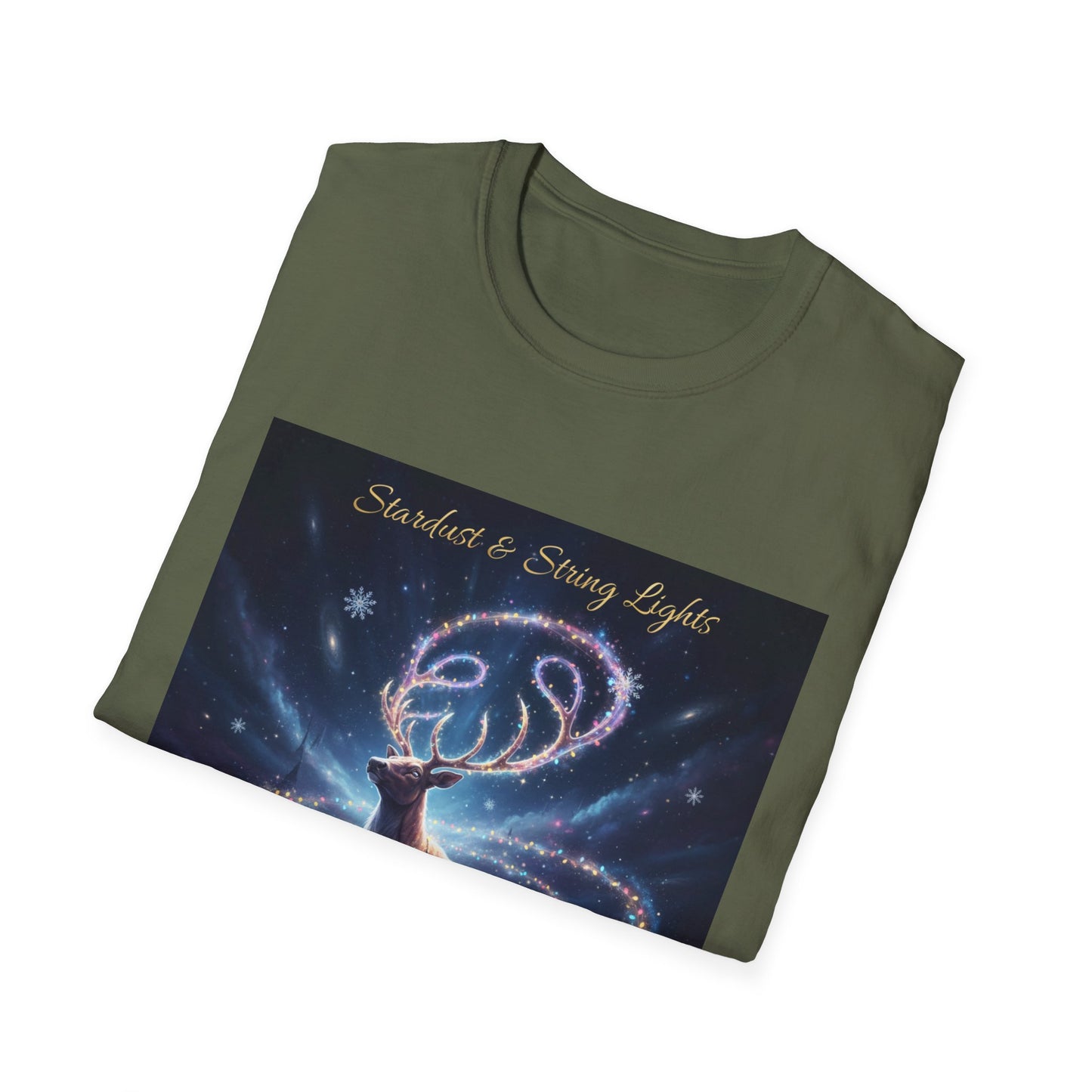 Stardust & String Lights T-Shirt – Cozy Cosmic Neurodivergent Winter Tee