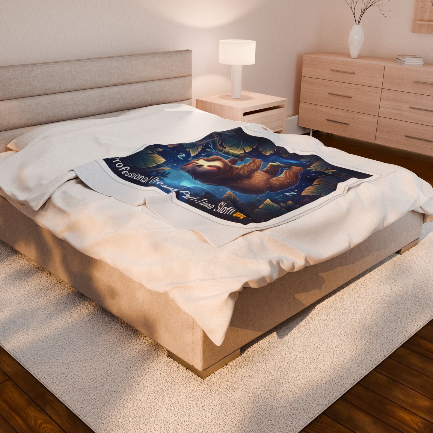 Dreamer Sloth Blanket – Cozy Fantasy Jungle Throw