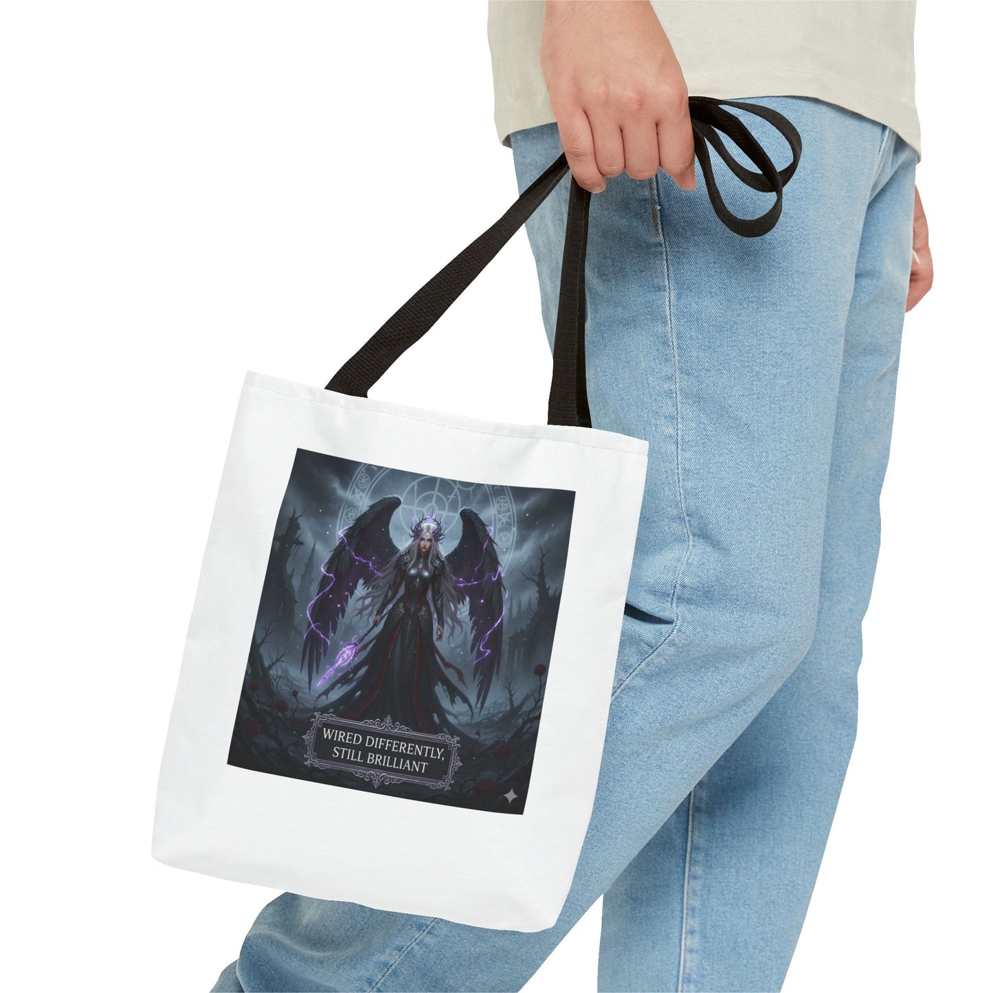 Wired Differently Still Brilliant Gothic Tote Bag | Dark Fantasy Pride