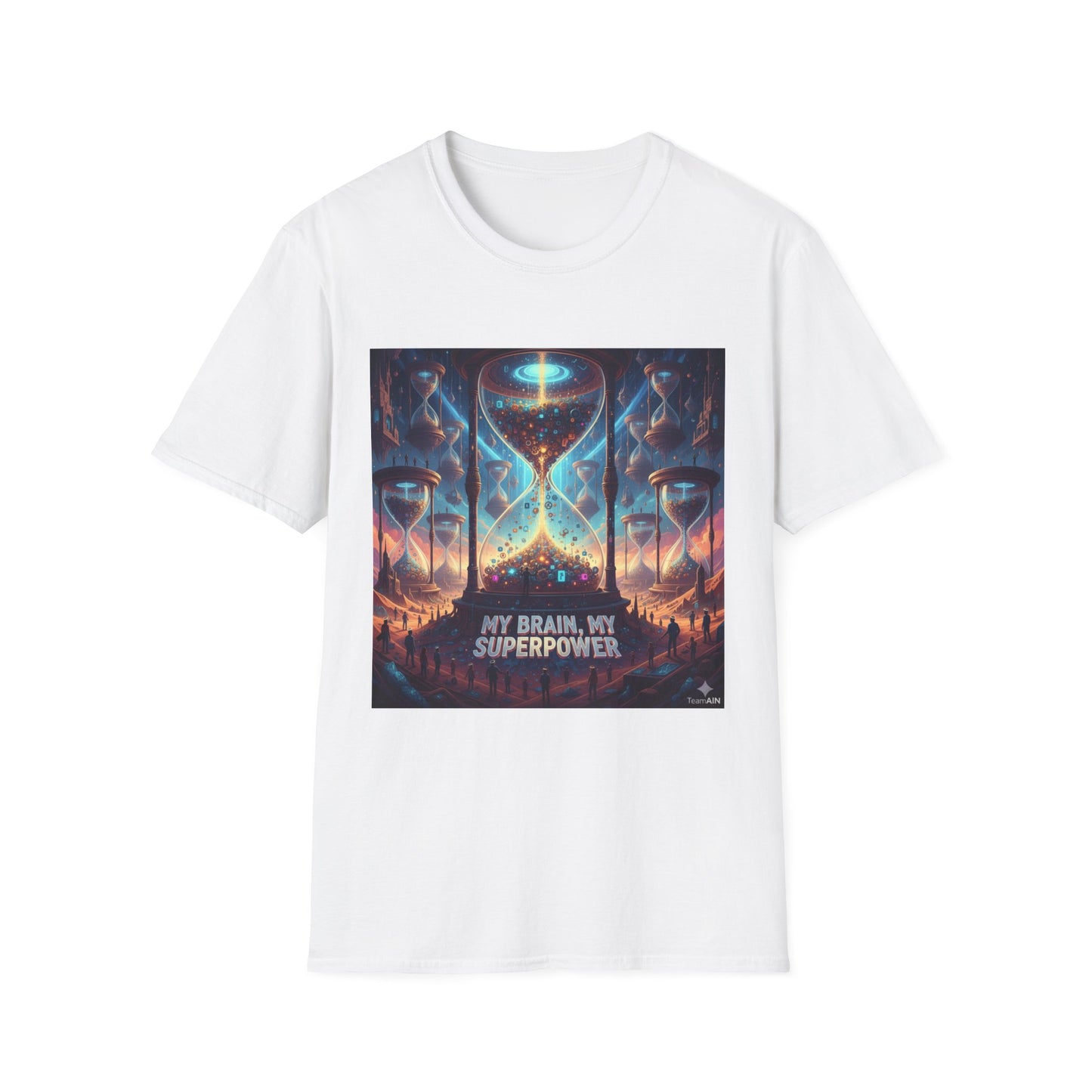 My Brain, My Superpower Unisex Softstyle T-Shirt, Inspirational Tee, Motivational Shirt, Gift for Brainy Friends, Summer Fashion