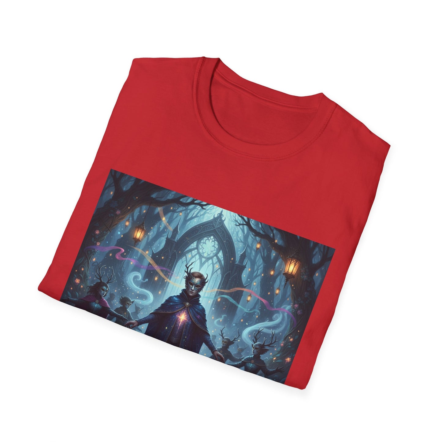 Mystical Mask Unisex T-Shirt - Where Wonder Wears a Mask, Fantasy Apparel, Gift for Dreamers, Casual Wear, Unique Design
