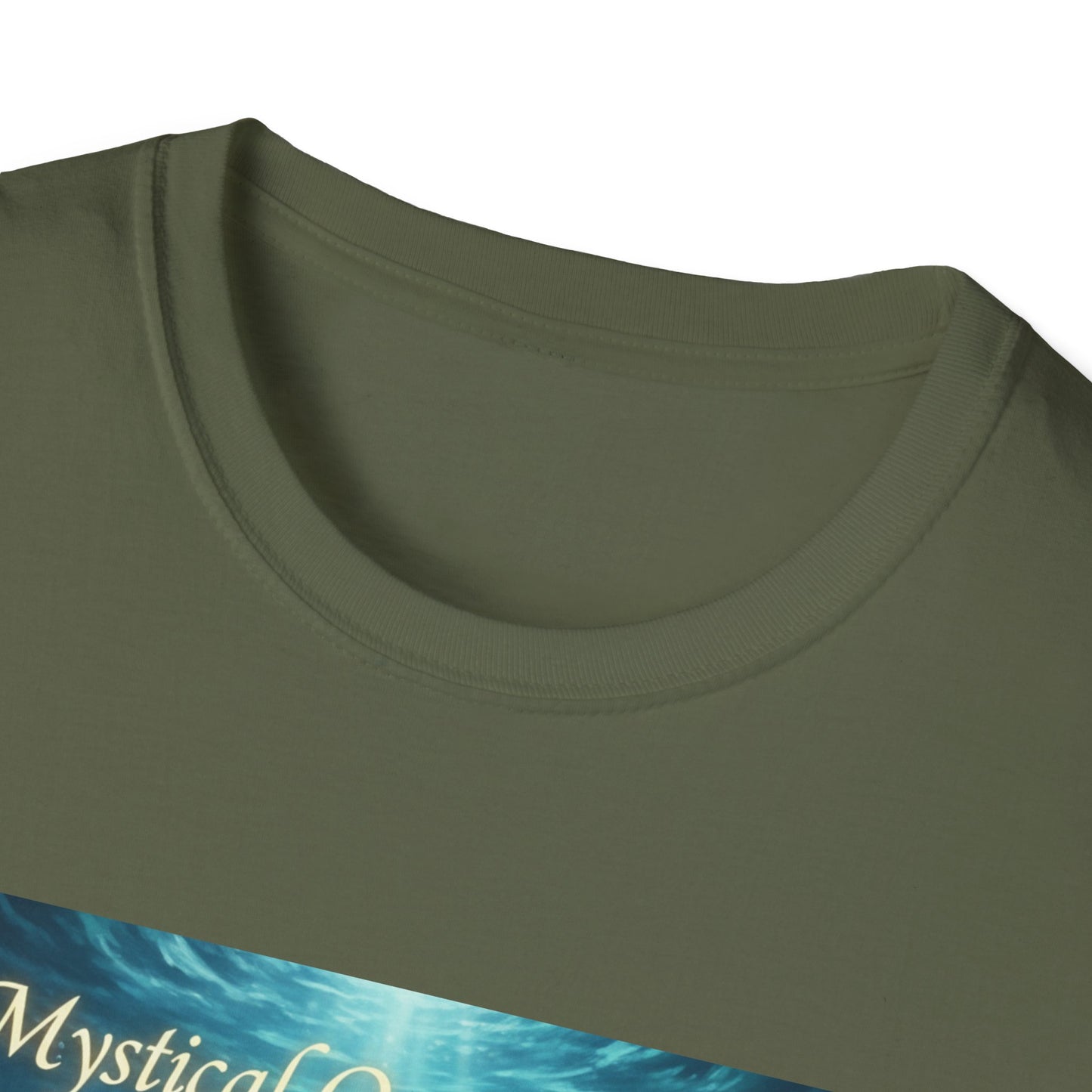 Mystical Ocean Bloom Unisex T-Shirt, Spiritual Tee, Ocean Lover Gift, Meditation Shirt, Eco-Friendly Apparel, Trendy Graphic Top