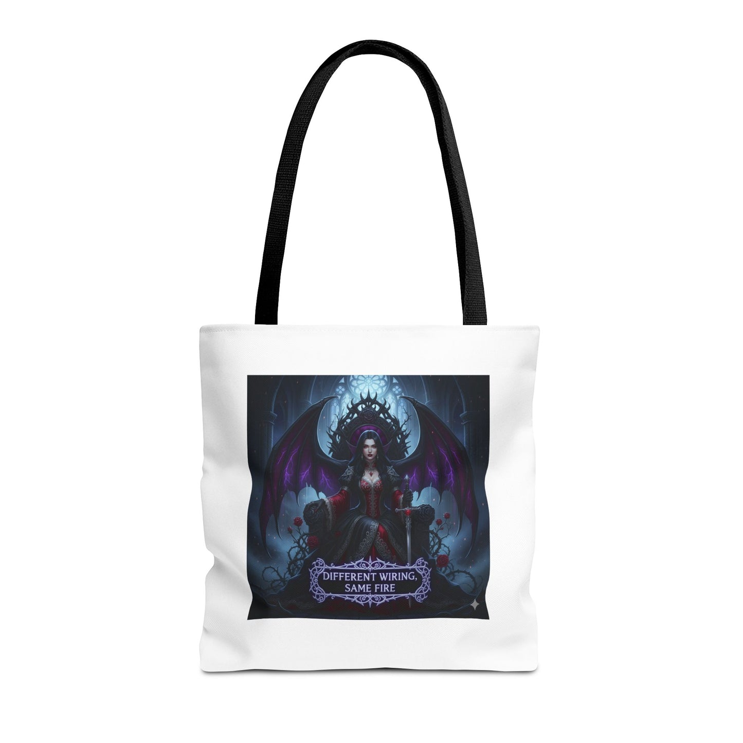 Different Wiring Same Fire Gothic Tote Bag | Dark Empowerment