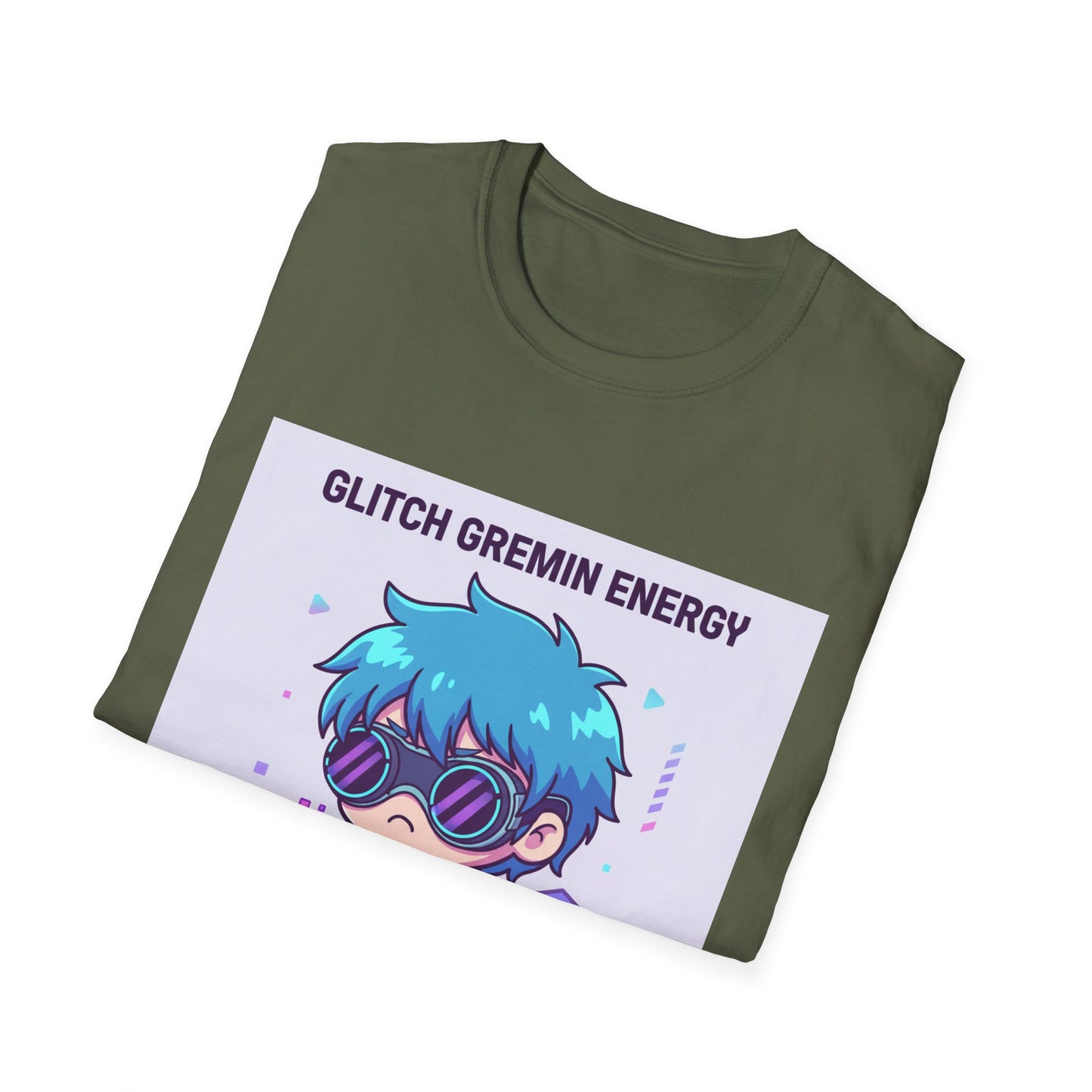 Chibi Cyberpunk T-Shirt – “Glitch Gremlin Energy” | Cute Gamer Streetwear Graphic Tee