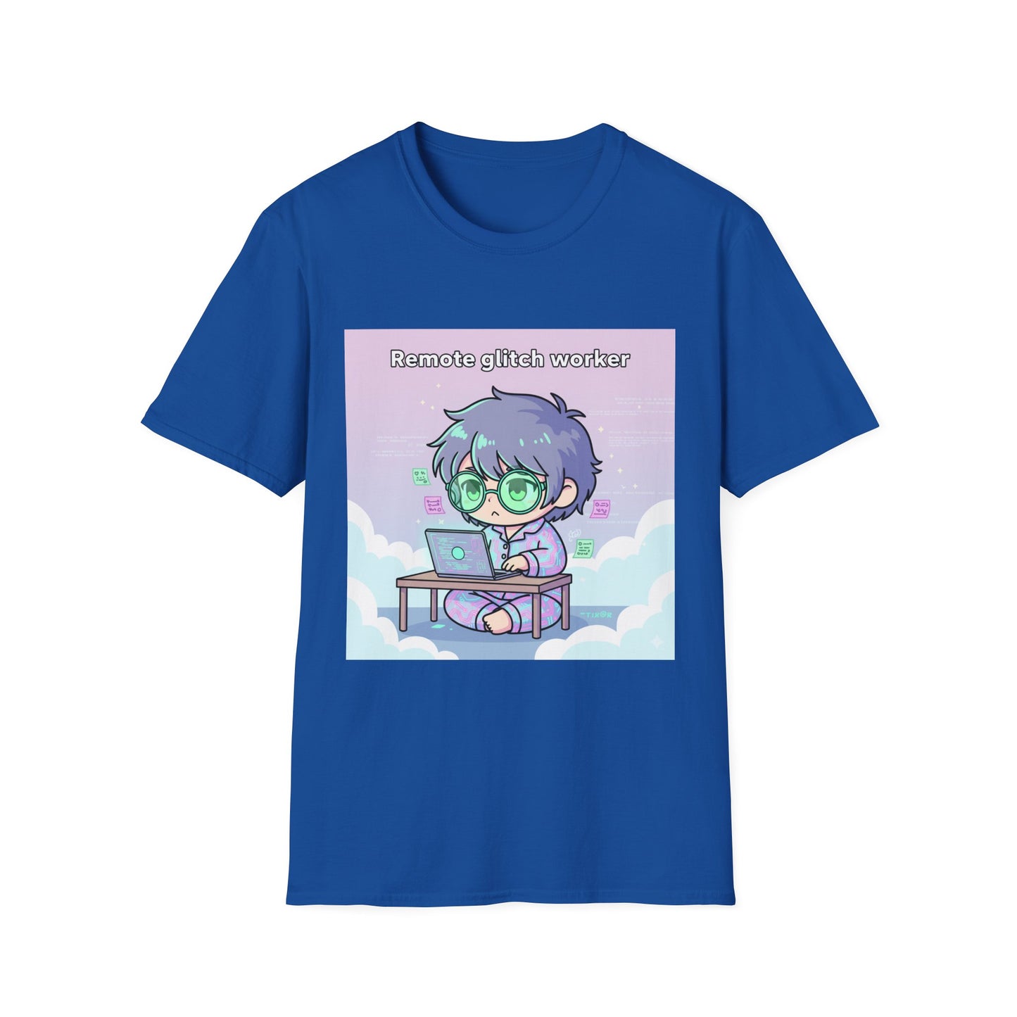 Chibi Hacker Tee – Remote Glitch Worker