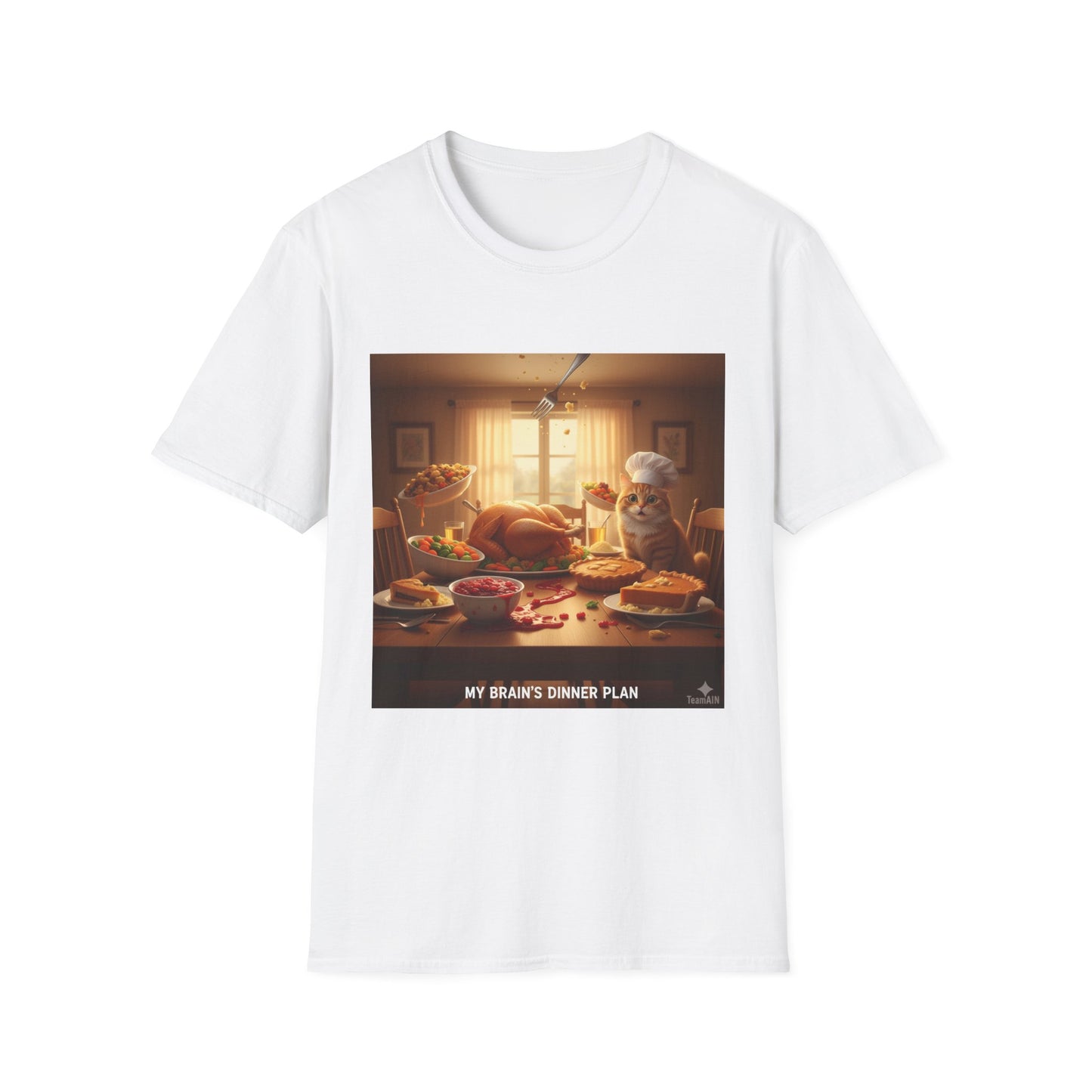 My Brain's Dinner Plan T-Shirt – Funny Executive Dysfunction Thanksgiving Tee