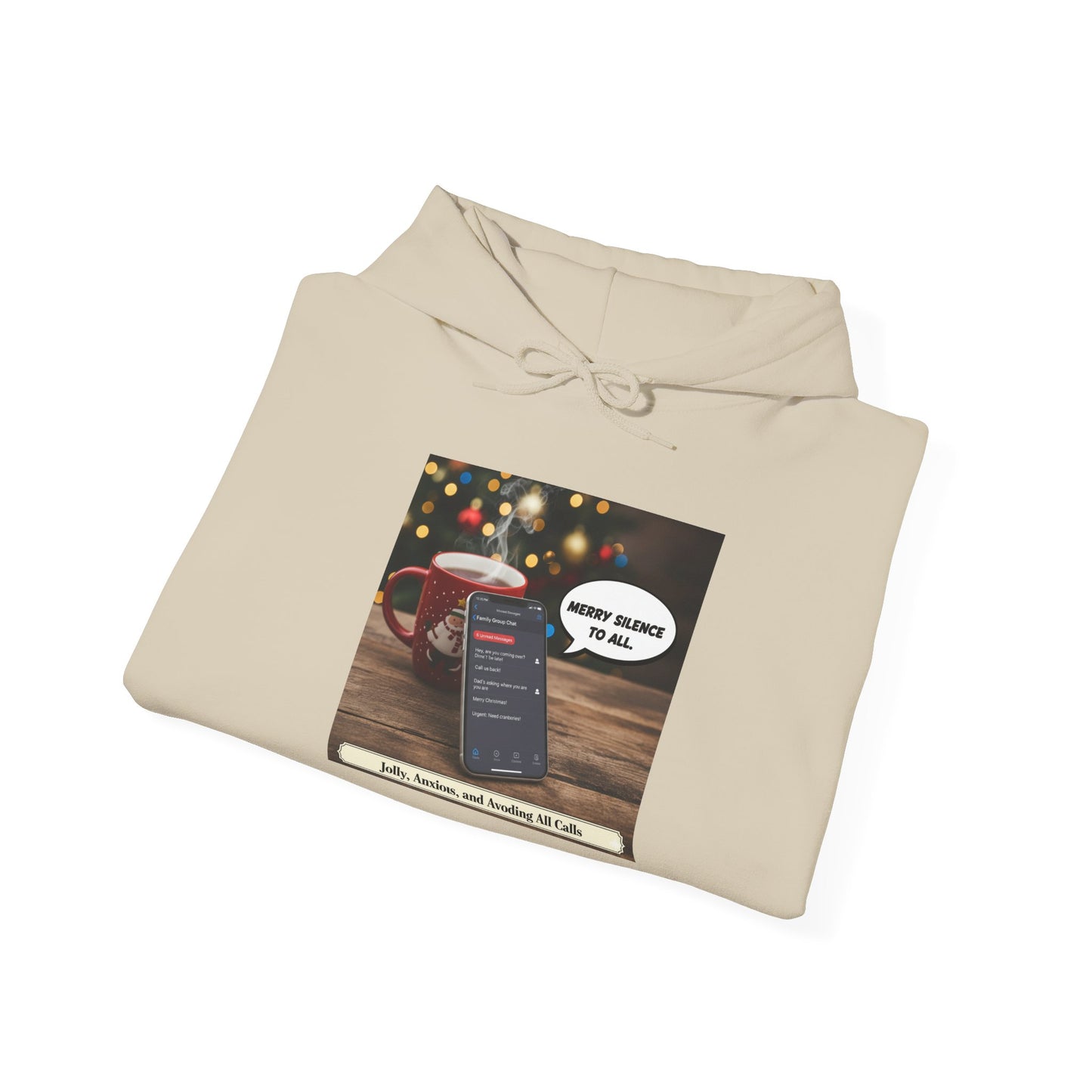 Cozy Holiday Hooded Sweatshirt, Funny Christmas Hoodie, Unisex Gift, Winter Apparel, Festive Sweatshirt, Comfortable Loungewear