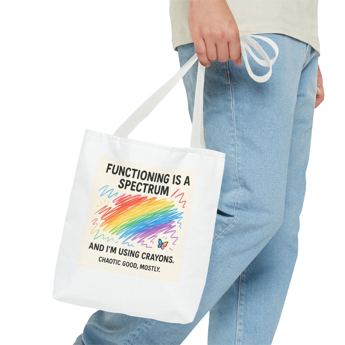 Vibrant Spectrum Tote Bag - Fun Design for Rainbow Lovers, Art Enthusiasts, Eco-Friendly Shopping, School, Gifts, Unique Style