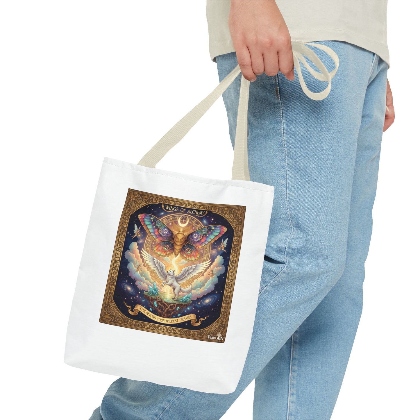 Mystical Butterfly Tote Bag, Bohemian Canvas Bag, Eco-Friendly Shopping Tote, Gypsy Gift, Art Print Bag, Festival Accessory