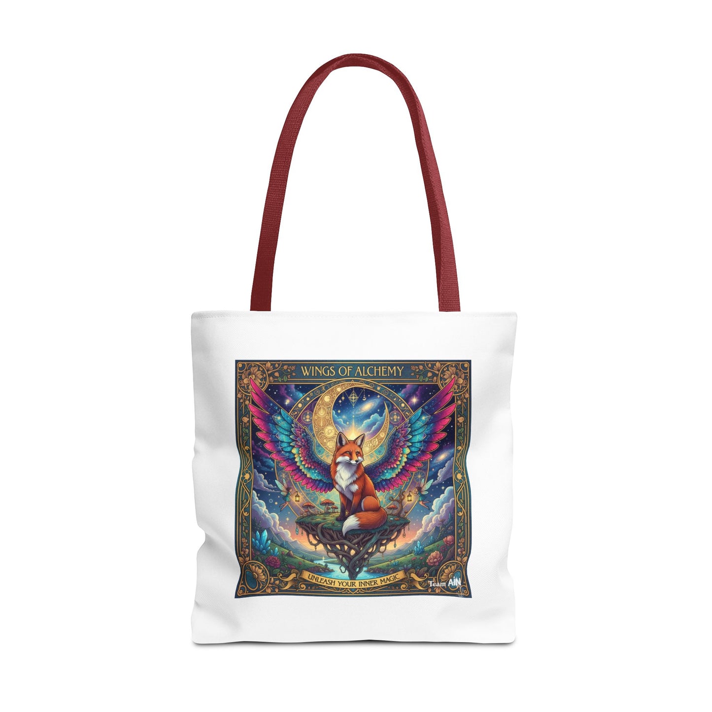 Mystical Fox Alchemy Tote Bag, Magical Art Bag, Eco-Friendly Shopping Tote, Gift for Animal Lovers, Fairy Tale Style