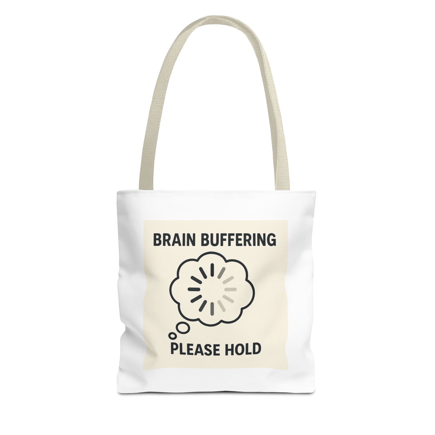 Brain Buffering Tote Bag - Funny Gift for Students, Teachers, Brain Lovers, College Essentials, Quirky Holiday Carryall
