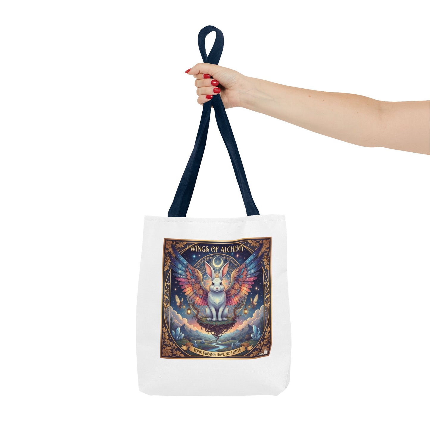 Whimsical Cat Tote Bag, Eco-Friendly Shopping Bag, Art Print Tote, Magical Animal Gift, Cute Cat Lover Accessory