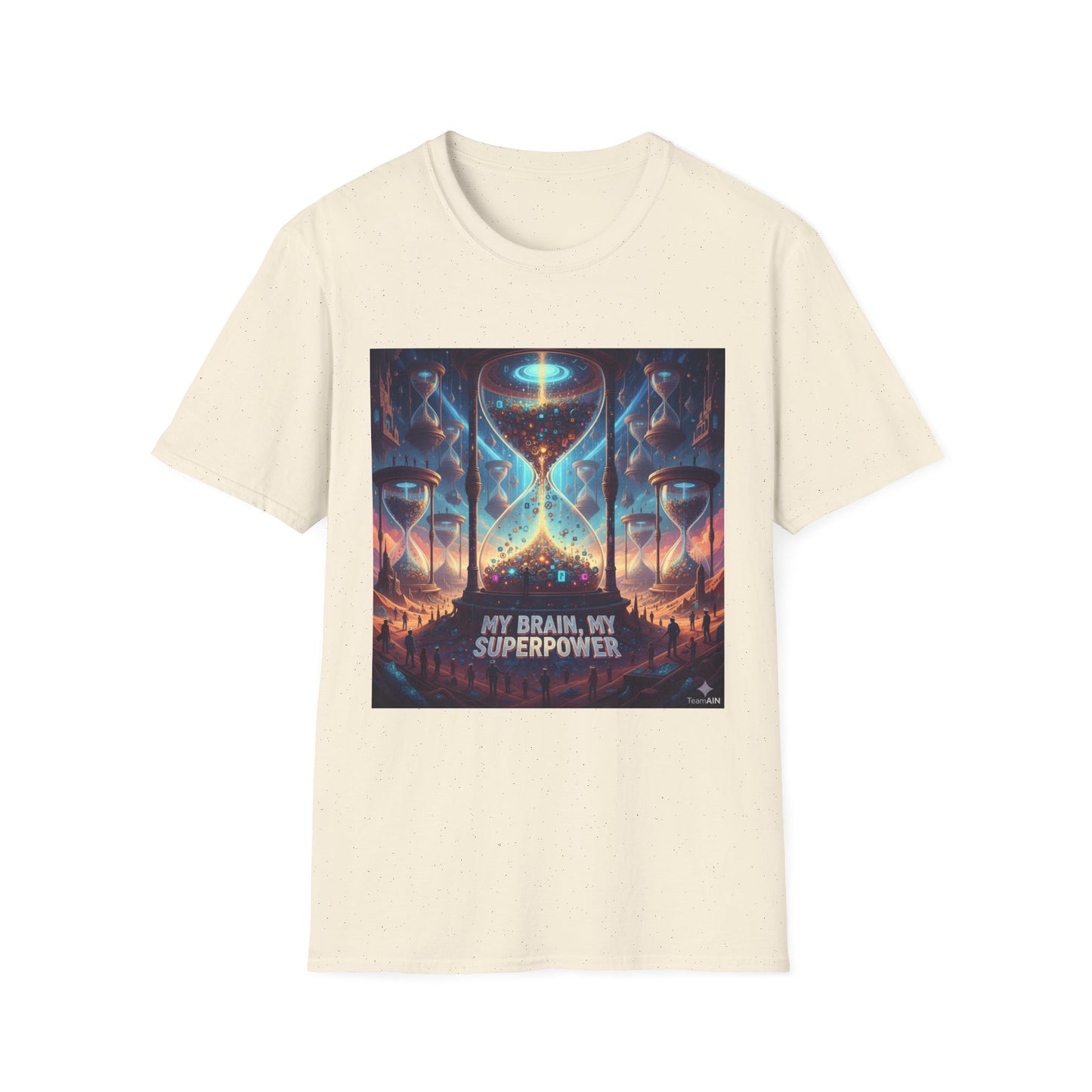 My Brain, My Superpower Unisex Softstyle T-Shirt, Inspirational Tee, Motivational Shirt, Gift for Brainy Friends, Summer Fashion