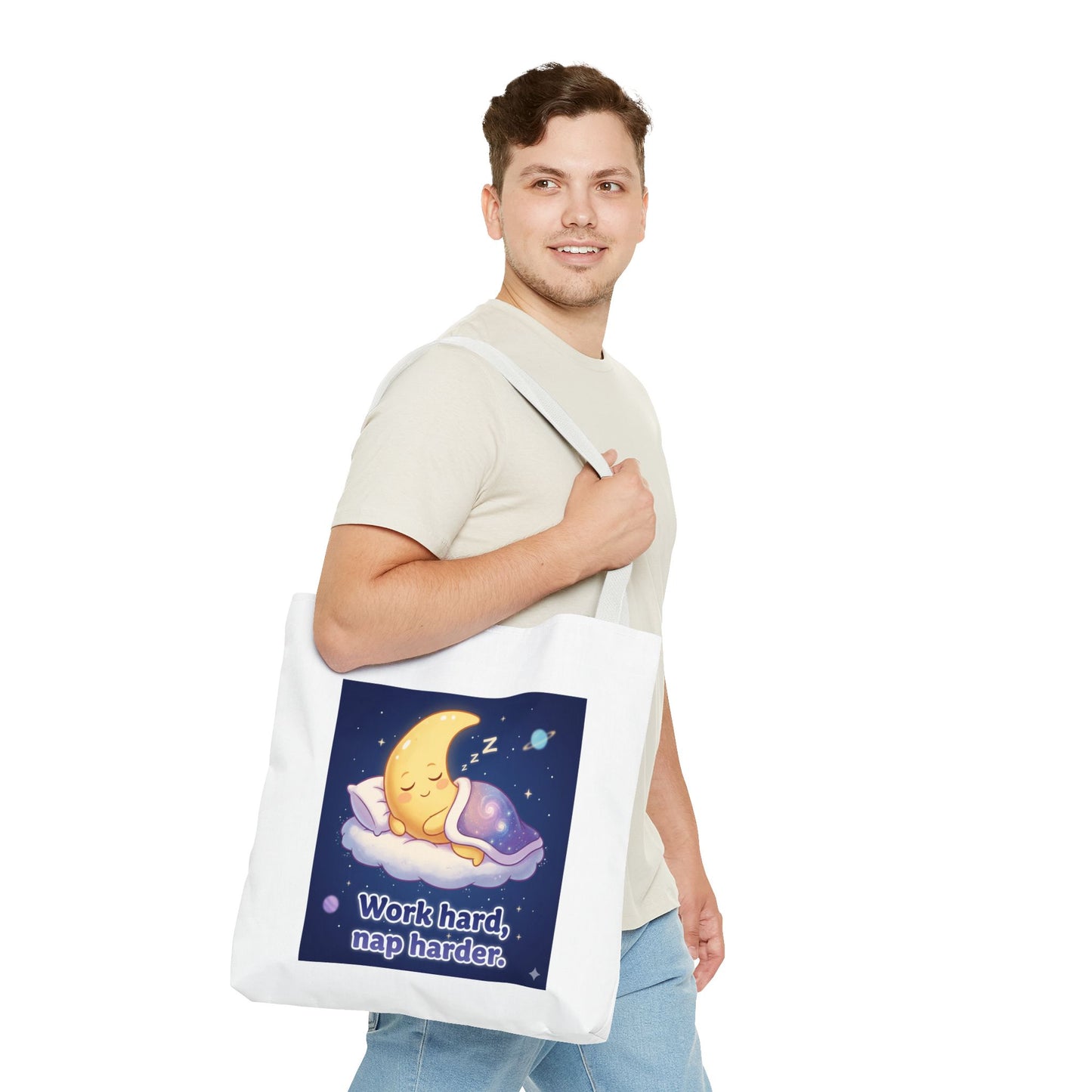 Whimsical Tote Bag Featuring 'Work Hard, Nap Harder' Design | Ideal for Students, Busy Moms, and Gift Giving | Perfect for Everyday, [...]