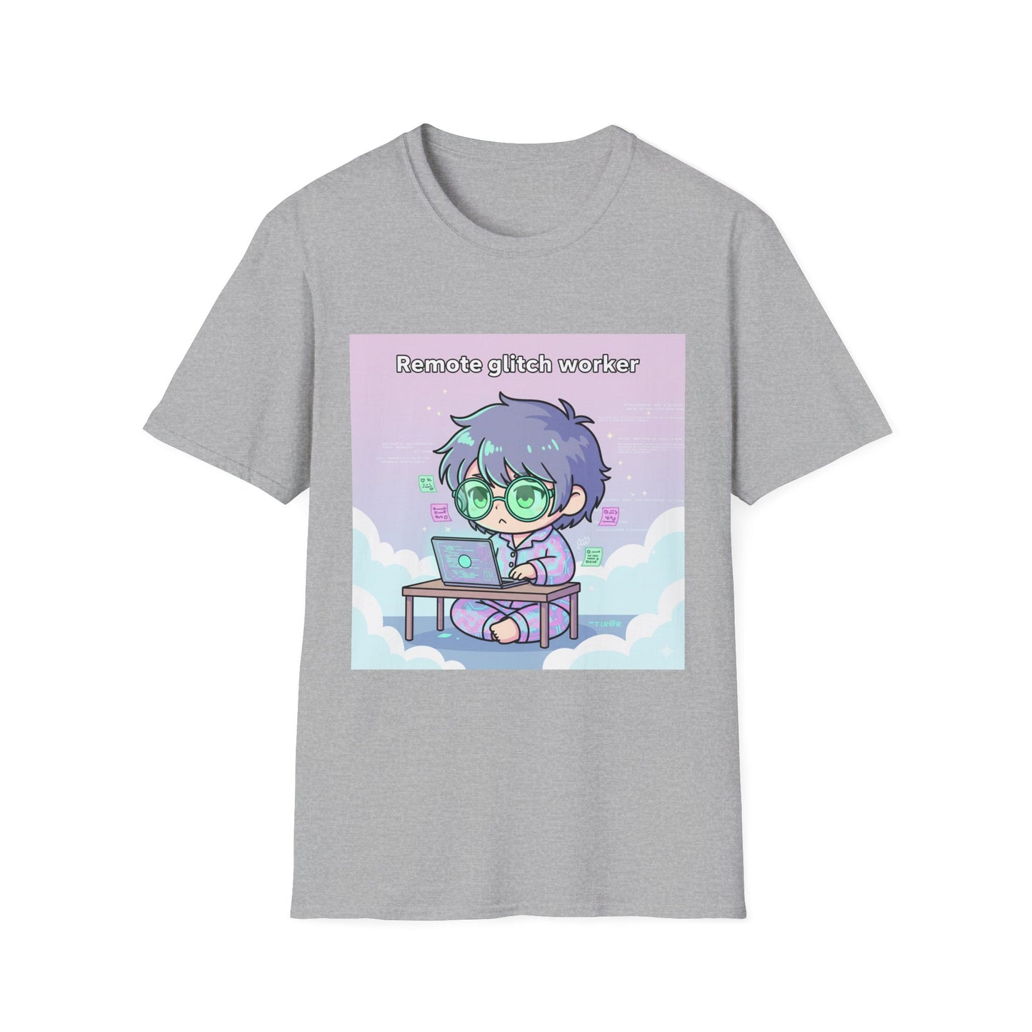Chibi Hacker Tee – Remote Glitch Worker