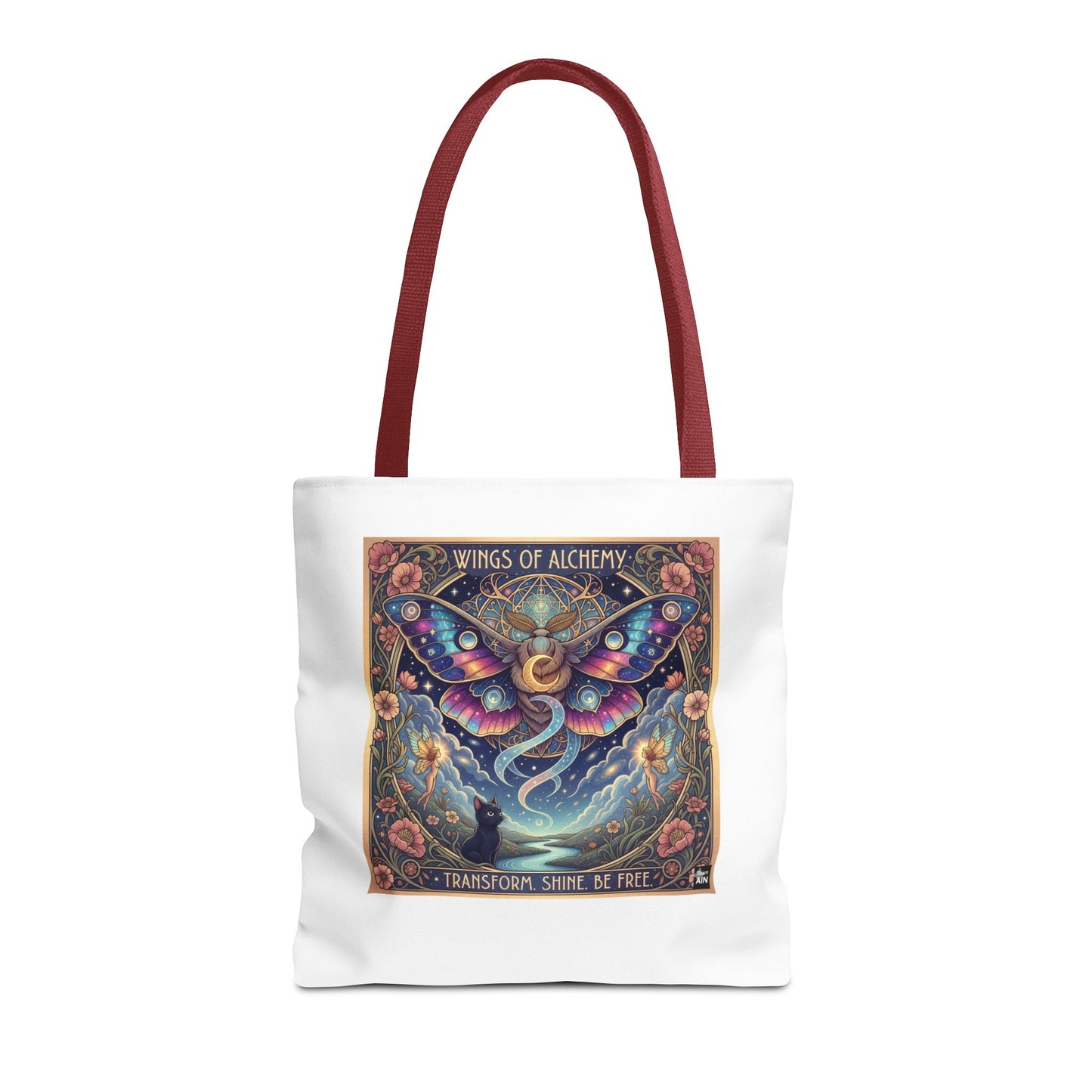 Wings of Alchemy Tote Bag - Transform, Shine, Be Free, Magical Art, Eco-Friendly Canvas Bag, Perfect Gift for Nature Lovers