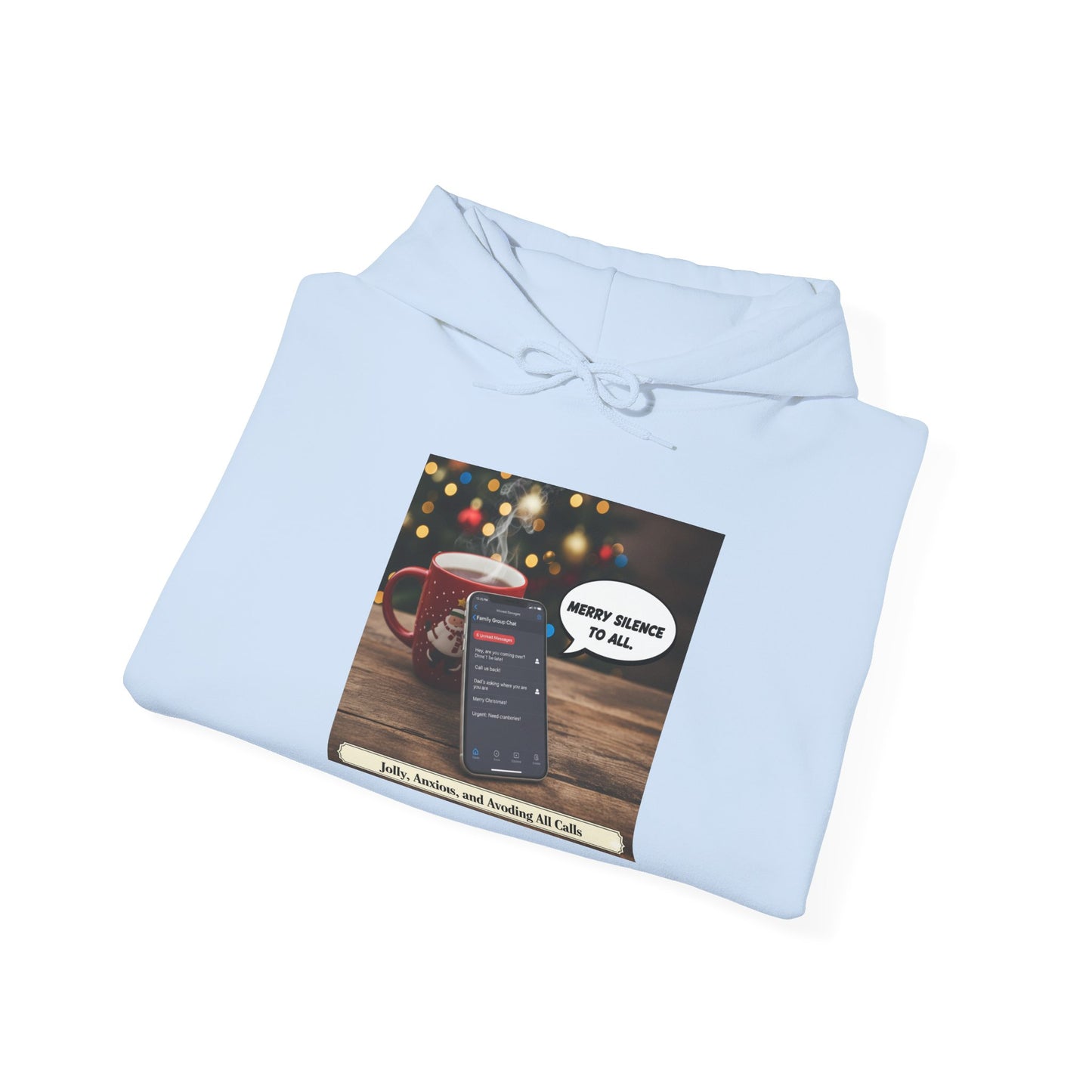 Cozy Holiday Hooded Sweatshirt, Funny Christmas Hoodie, Unisex Gift, Winter Apparel, Festive Sweatshirt, Comfortable Loungewear