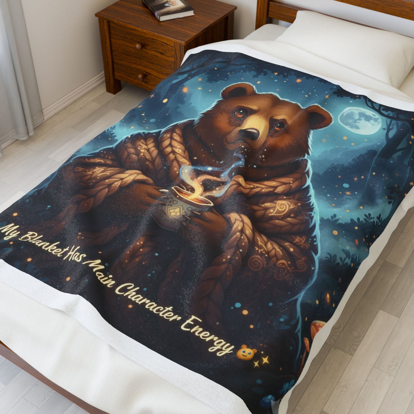 Main Character Energy Bear Blanket | Cozy Fantasy Throw
