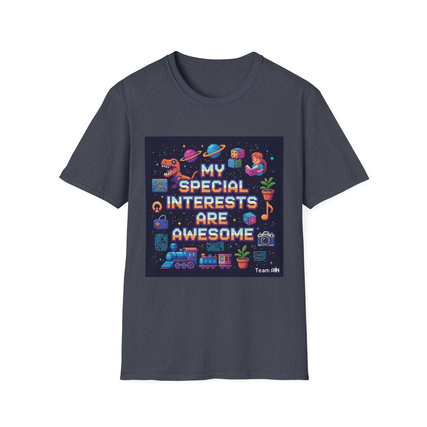 "My Special Interests Are Awesome" Autism-Inclusive T-Shirt – Sport Grey Unisex Tee