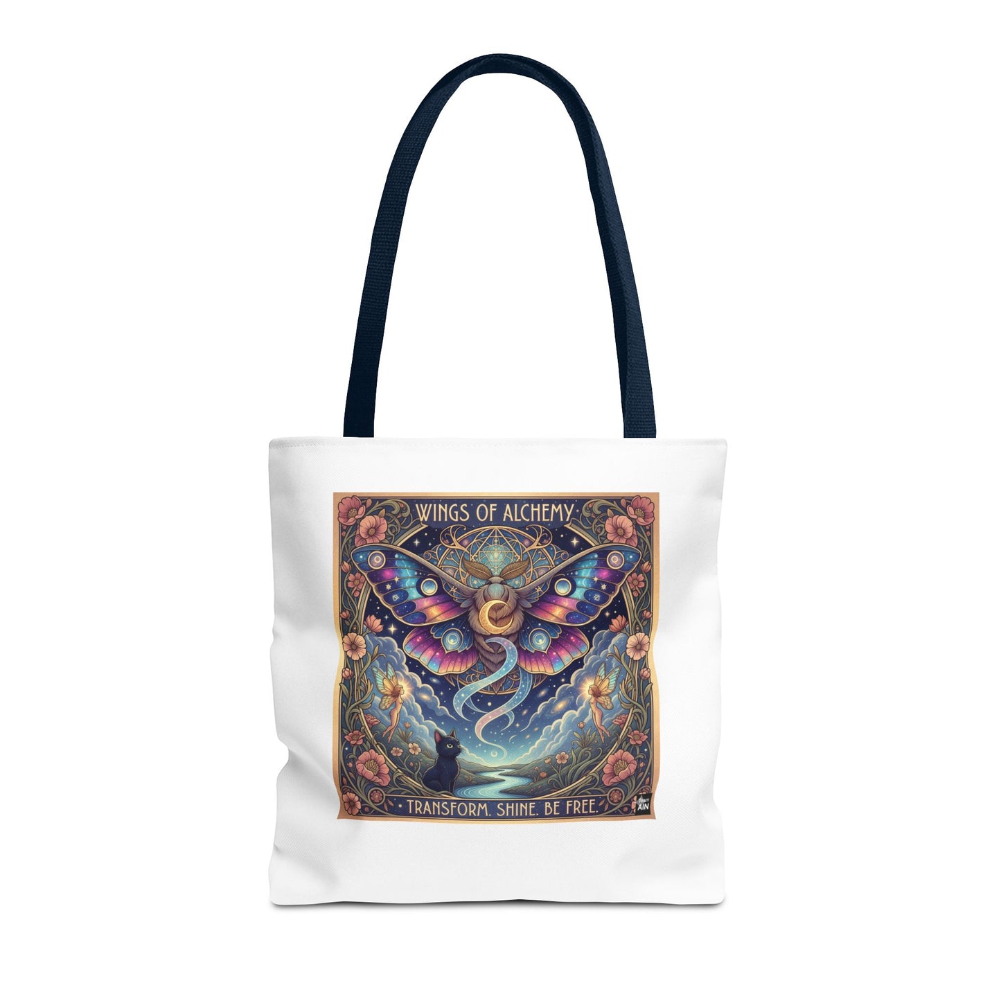Wings of Alchemy Tote Bag - Transform, Shine, Be Free, Magical Art, Eco-Friendly Canvas Bag, Perfect Gift for Nature Lovers