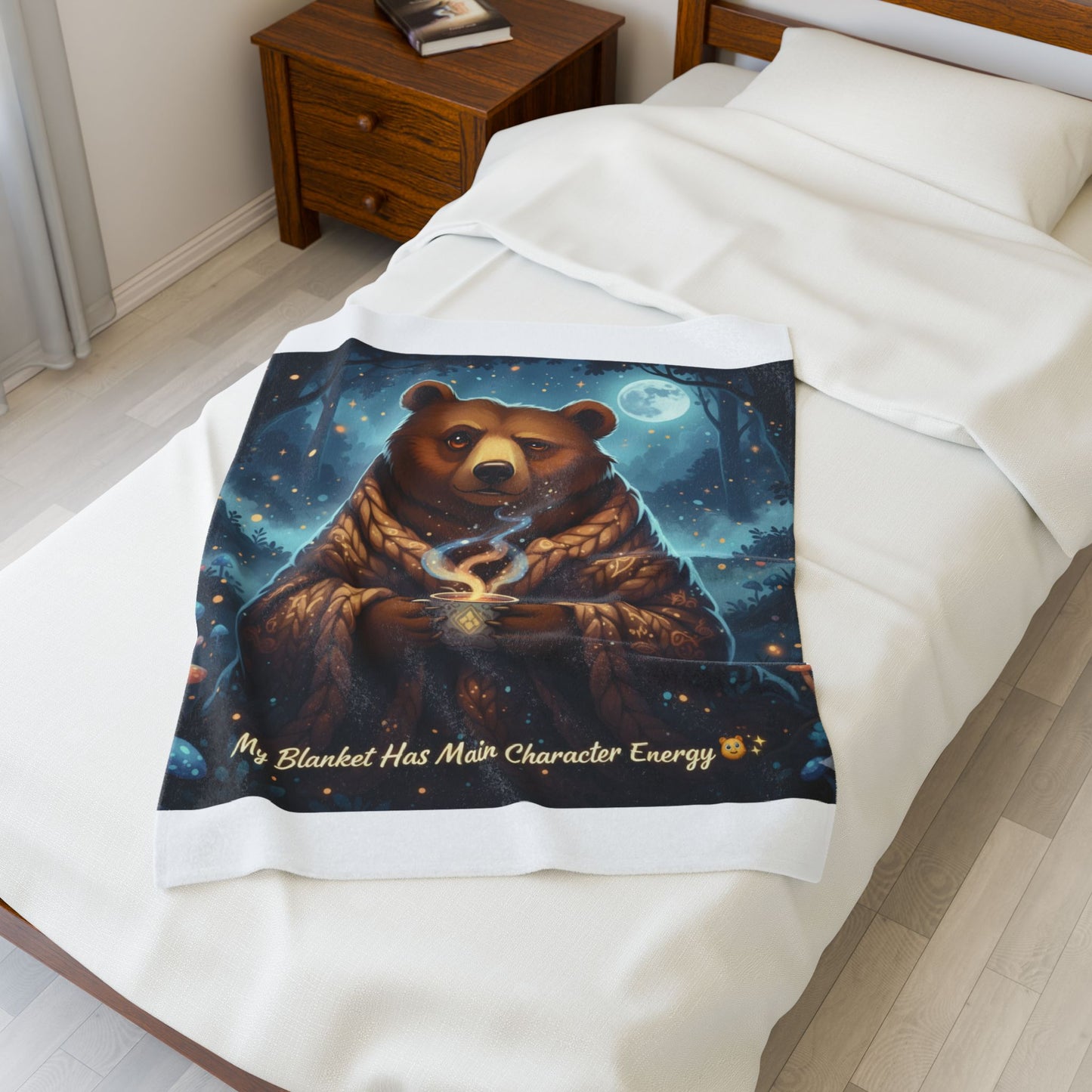 Main Character Energy Bear Blanket | Cozy Fantasy Throw