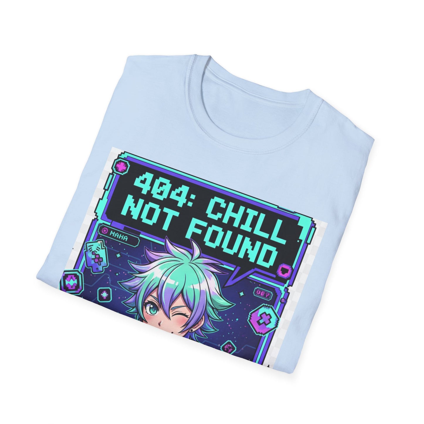 404 Chill Not Found T-Shirt, Gaming Tee for Fans, Casual Wear, Unique Gift for Gamers, Streetwear Style, Cool Graphic Shirt