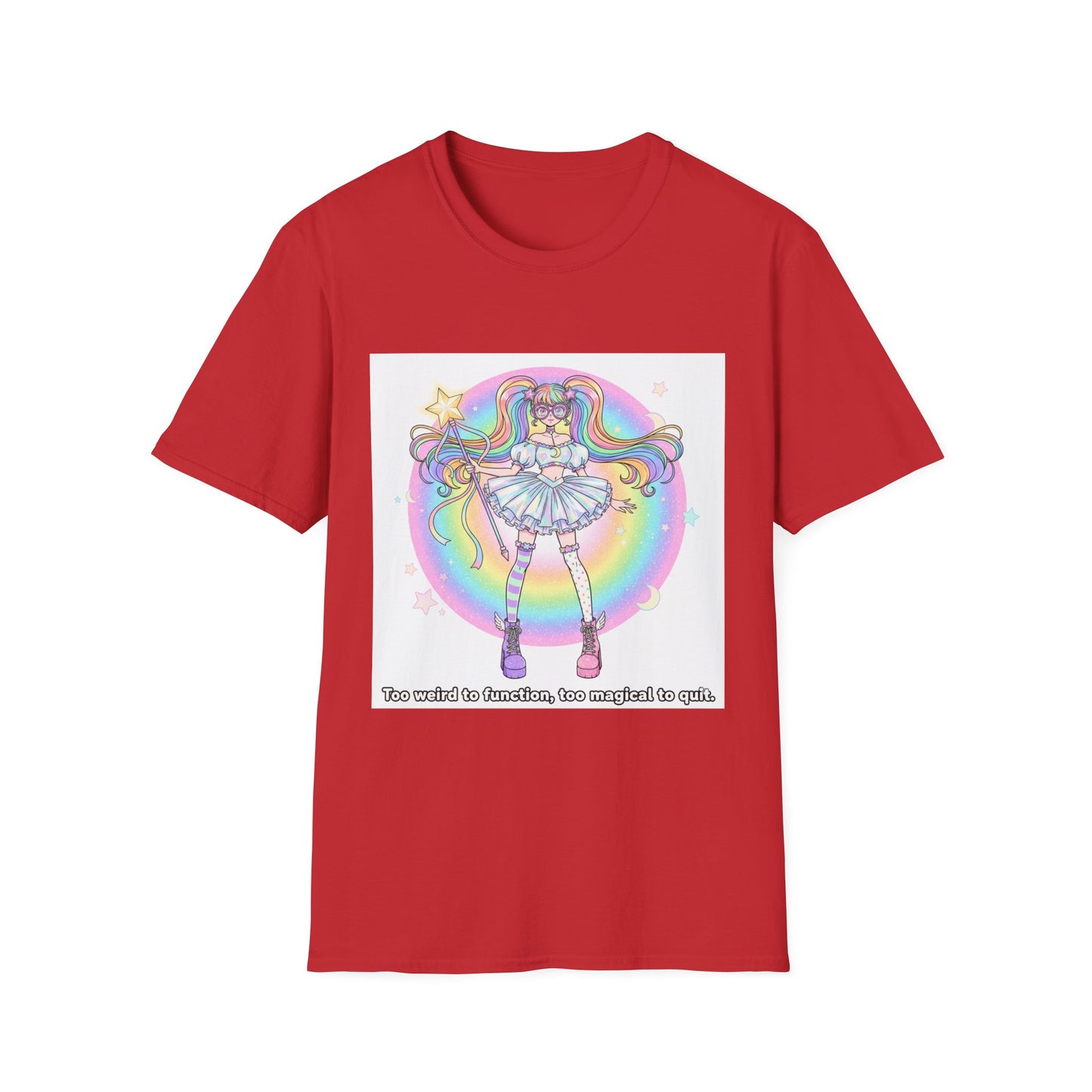 Rainbow Magic Unisex Softstyle T-Shirt - Cute Graphic Tee, Fun Gift, Anime Fans, Birthday Celebration, Everyday Wear