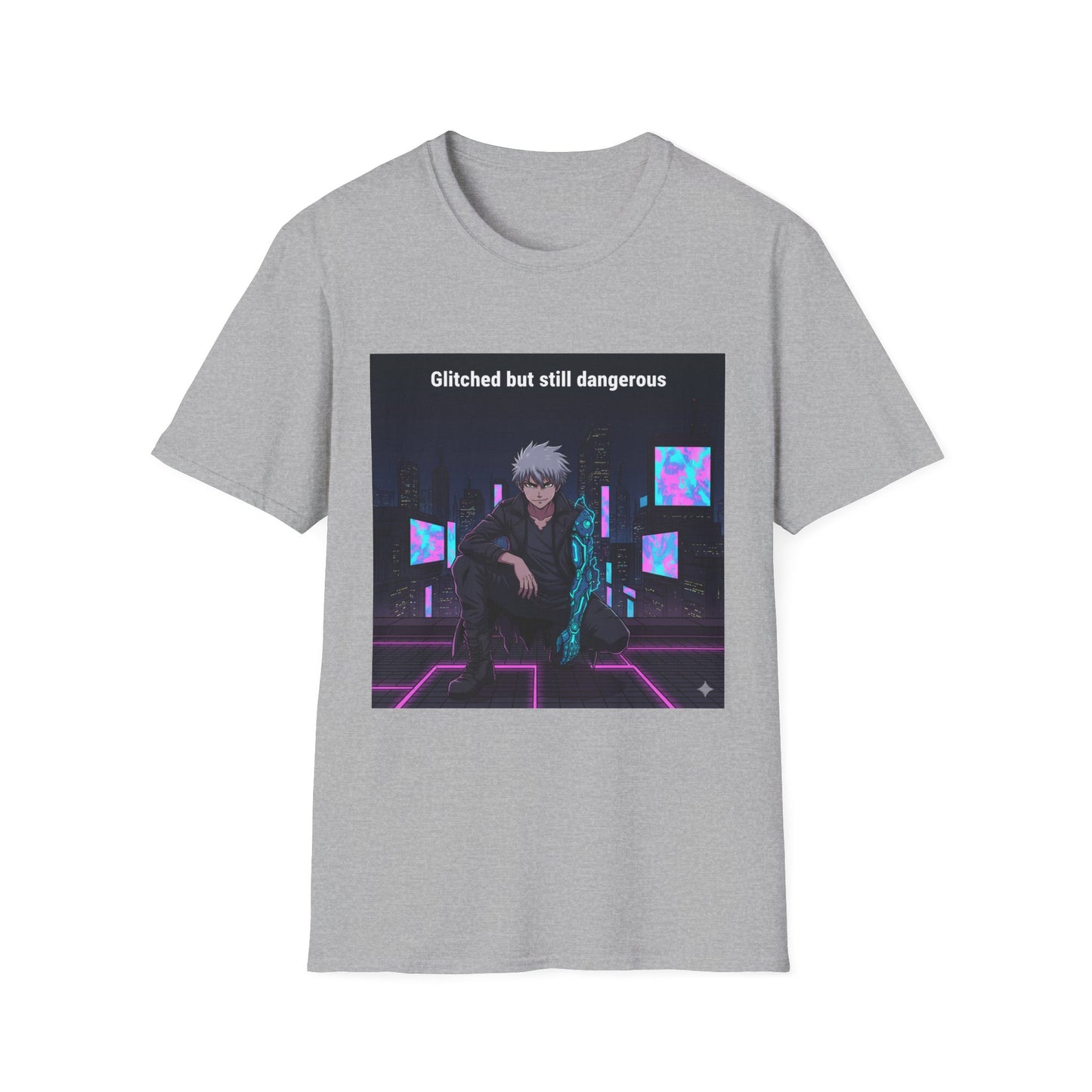 Cyberpunk Hoodie T-Shirt – “Mood: Corrupted File” | Futuristic Hacker Streetwear