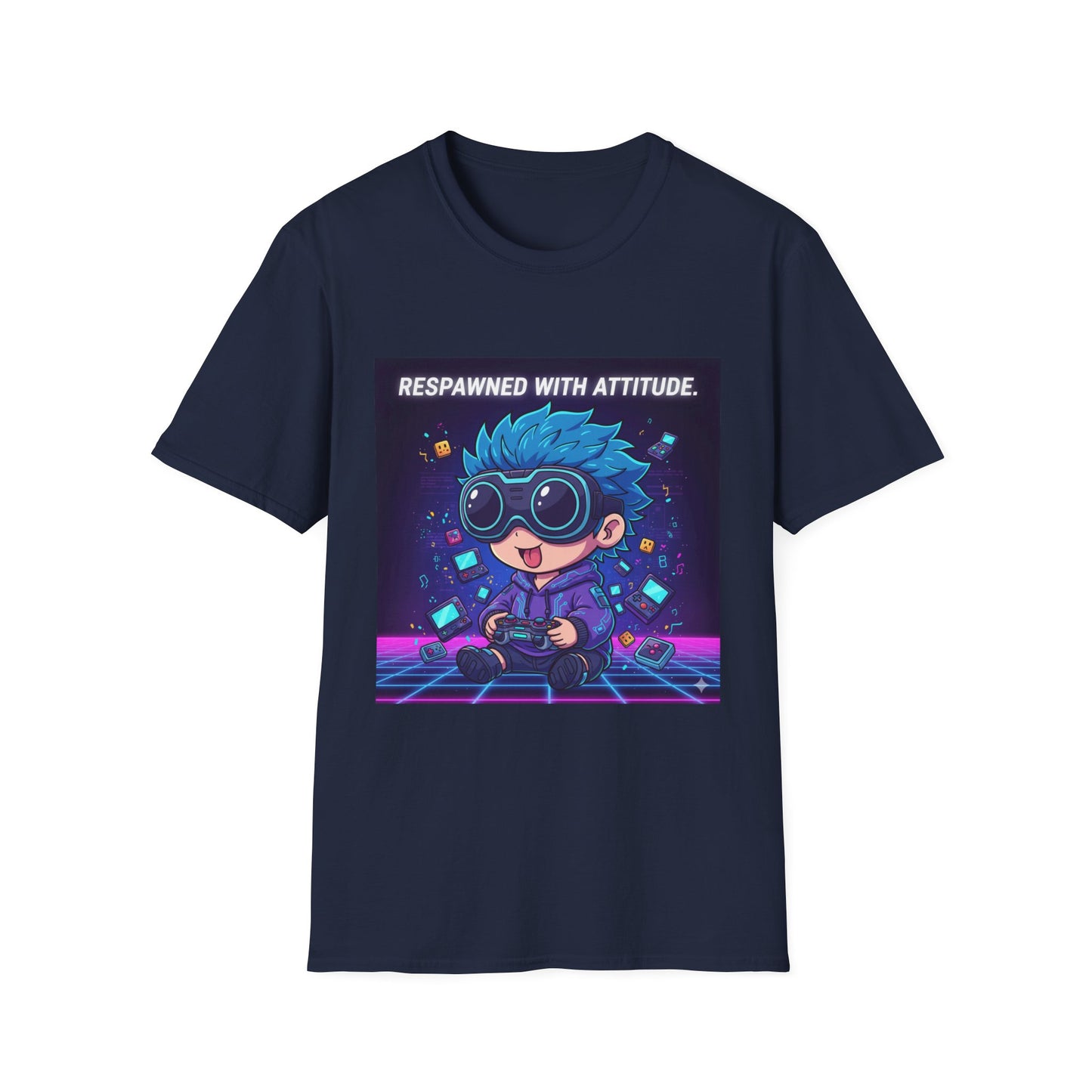 Chibi Gamer Tee – Respawned with Attitude
