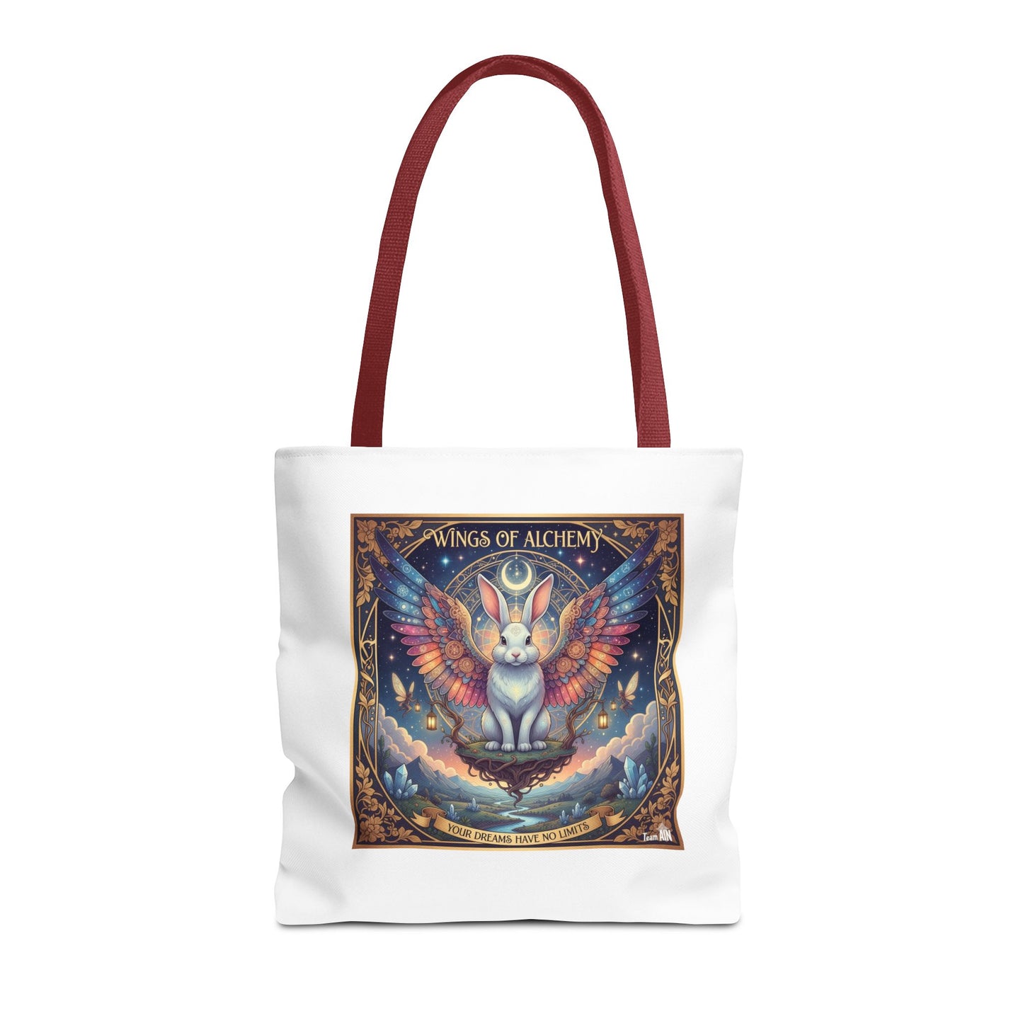 Whimsical Cat Tote Bag, Eco-Friendly Shopping Bag, Art Print Tote, Magical Animal Gift, Cute Cat Lover Accessory